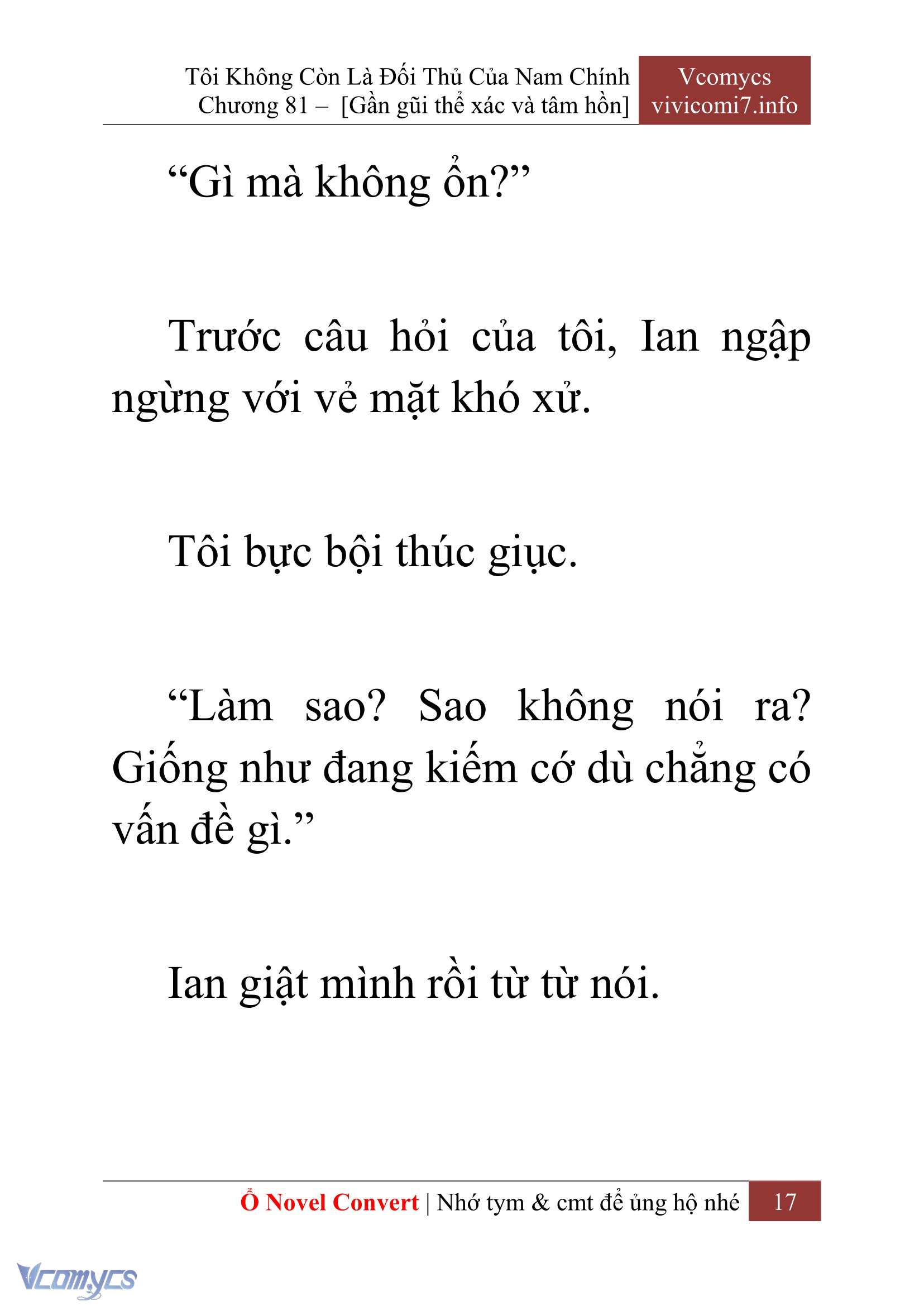 [Novel] Tôi Không Còn Là Đối Thủ Của Nam Chính Chap 81 - Next 