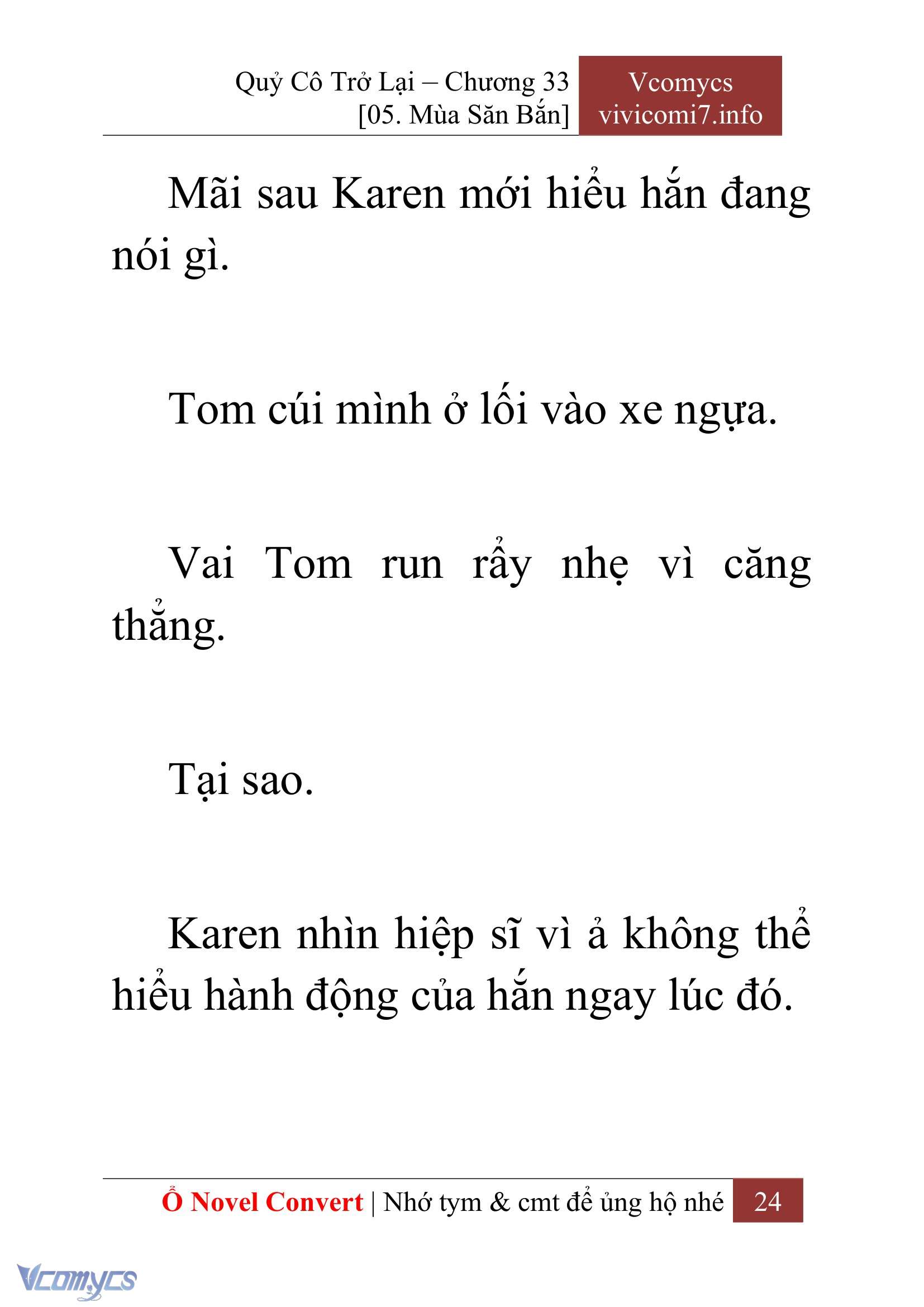[Novel] Quý Cô Trở Lại Chap 33 - Trang 2