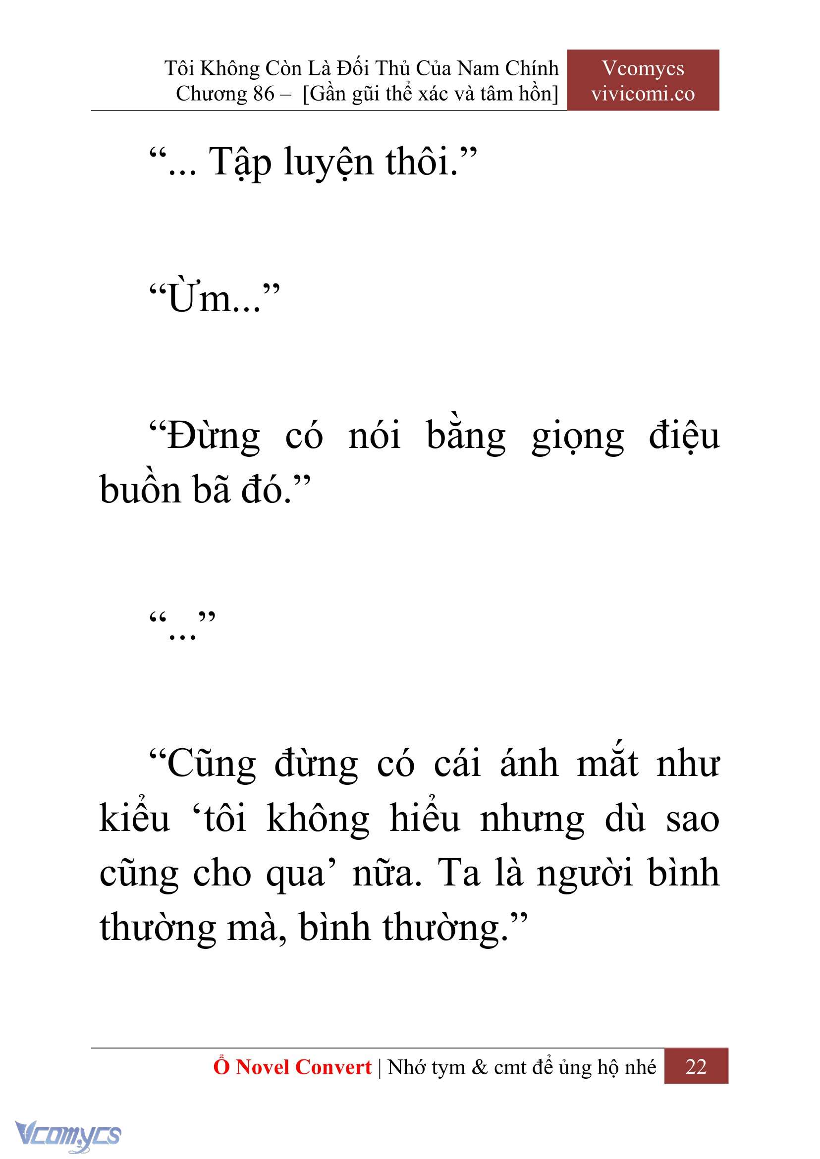 [Novel] Tôi Không Còn Là Đối Thủ Của Nam Chính Chap 86 - Trang 2