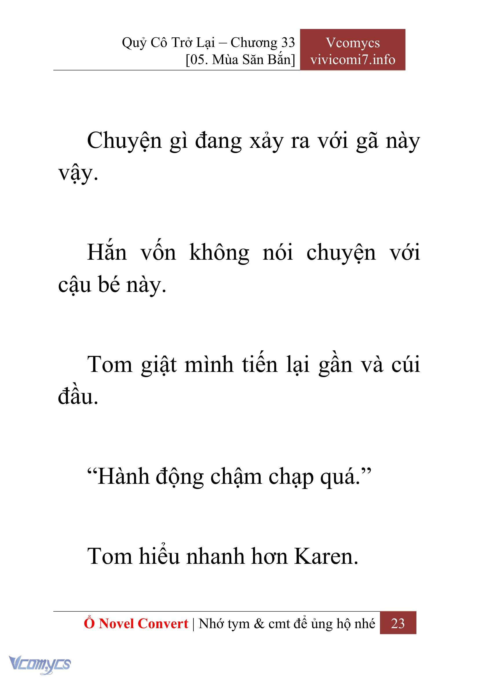 [Novel] Quý Cô Trở Lại Chap 33 - Trang 2
