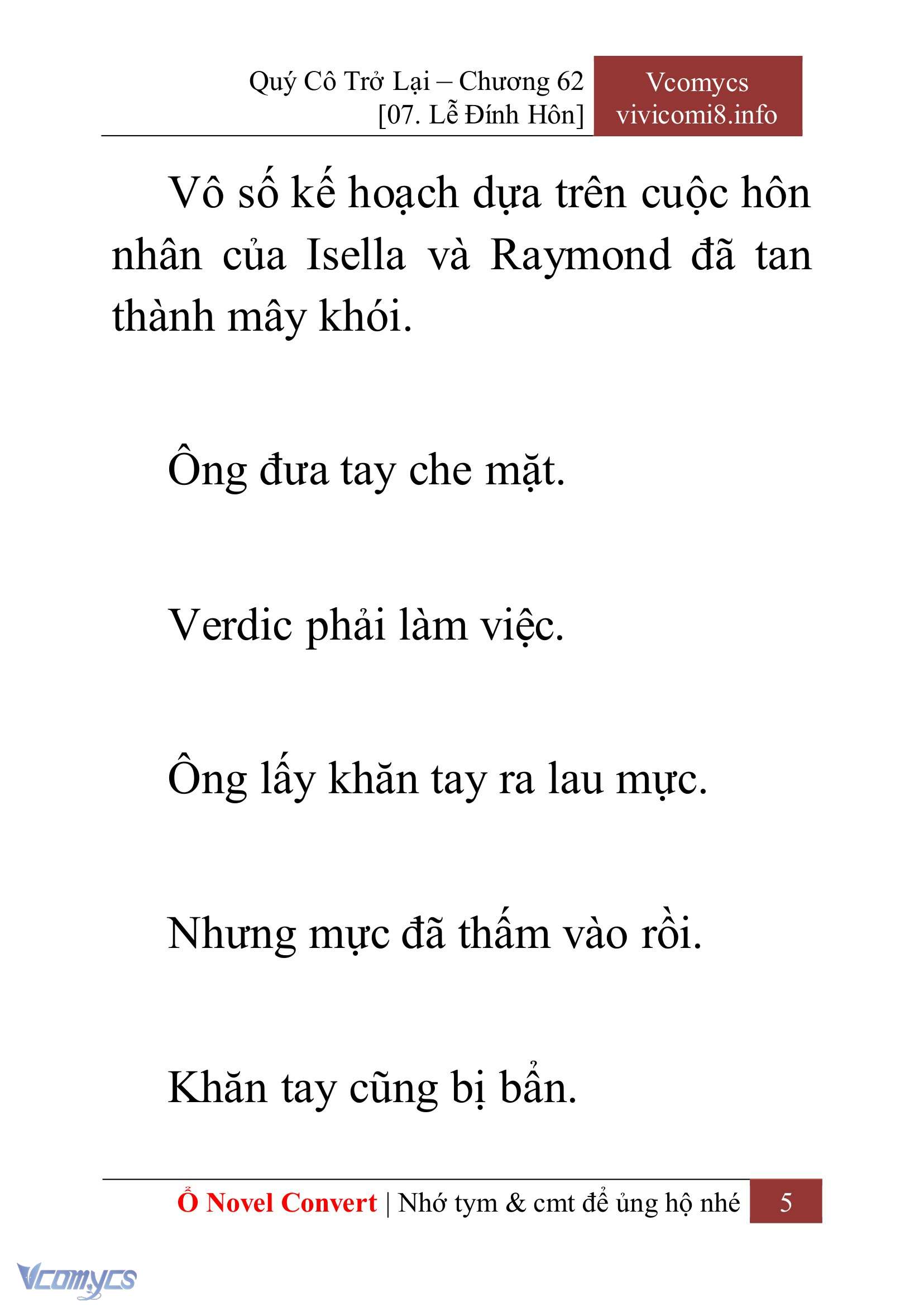 [Novel] Quý Cô Trở Lại Chap 62 - Next 