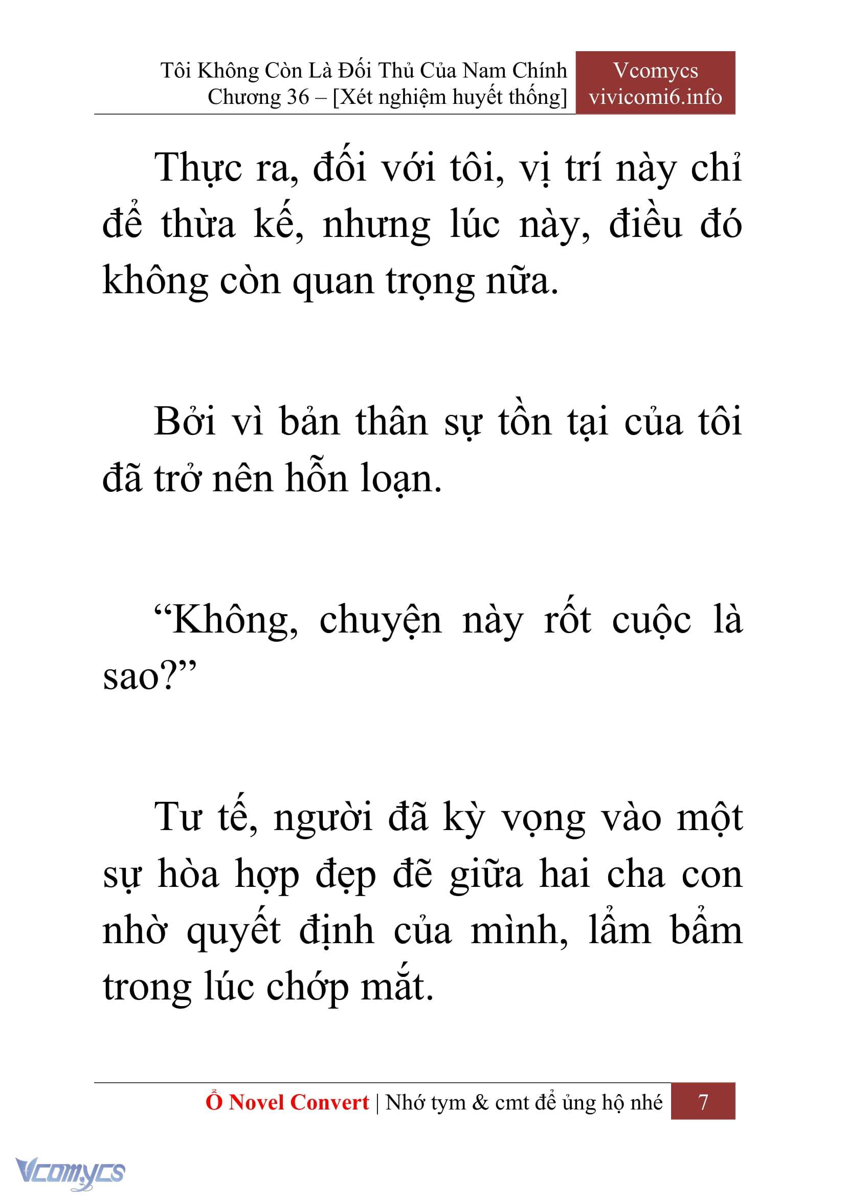[Novel] Tôi Không Còn Là Đối Thủ Của Nam Chính Chap 36 - Trang 2