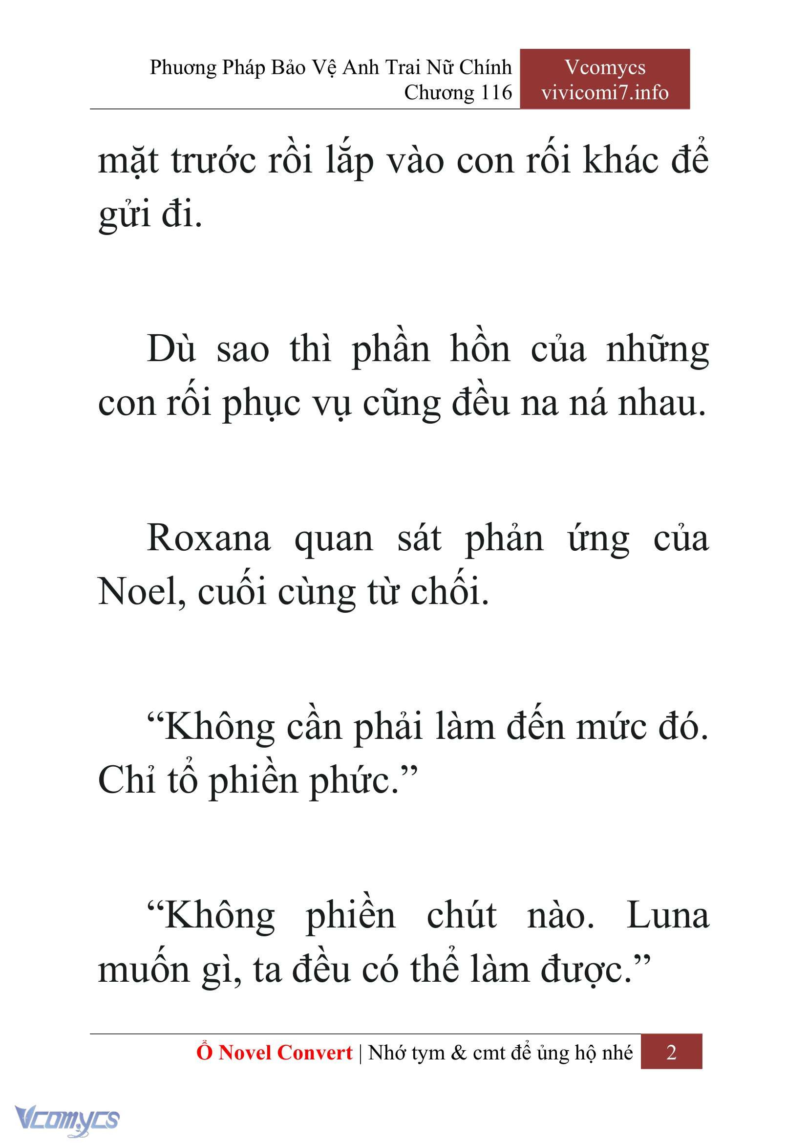 [Novel] Phương Pháp Bảo Vệ Anh Trai Nữ Chính Chap 116 - Trang 2
