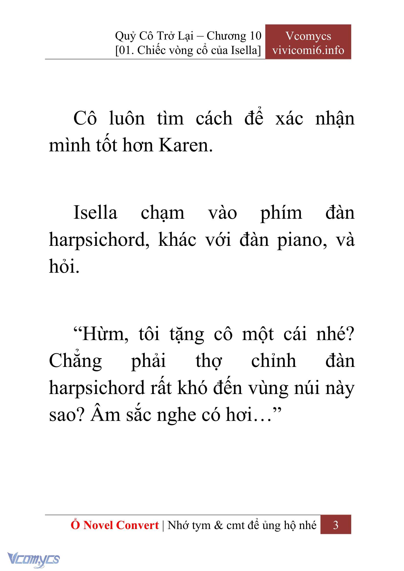 [Novel] Quý Cô Trở Lại Chap 10 - Trang 2