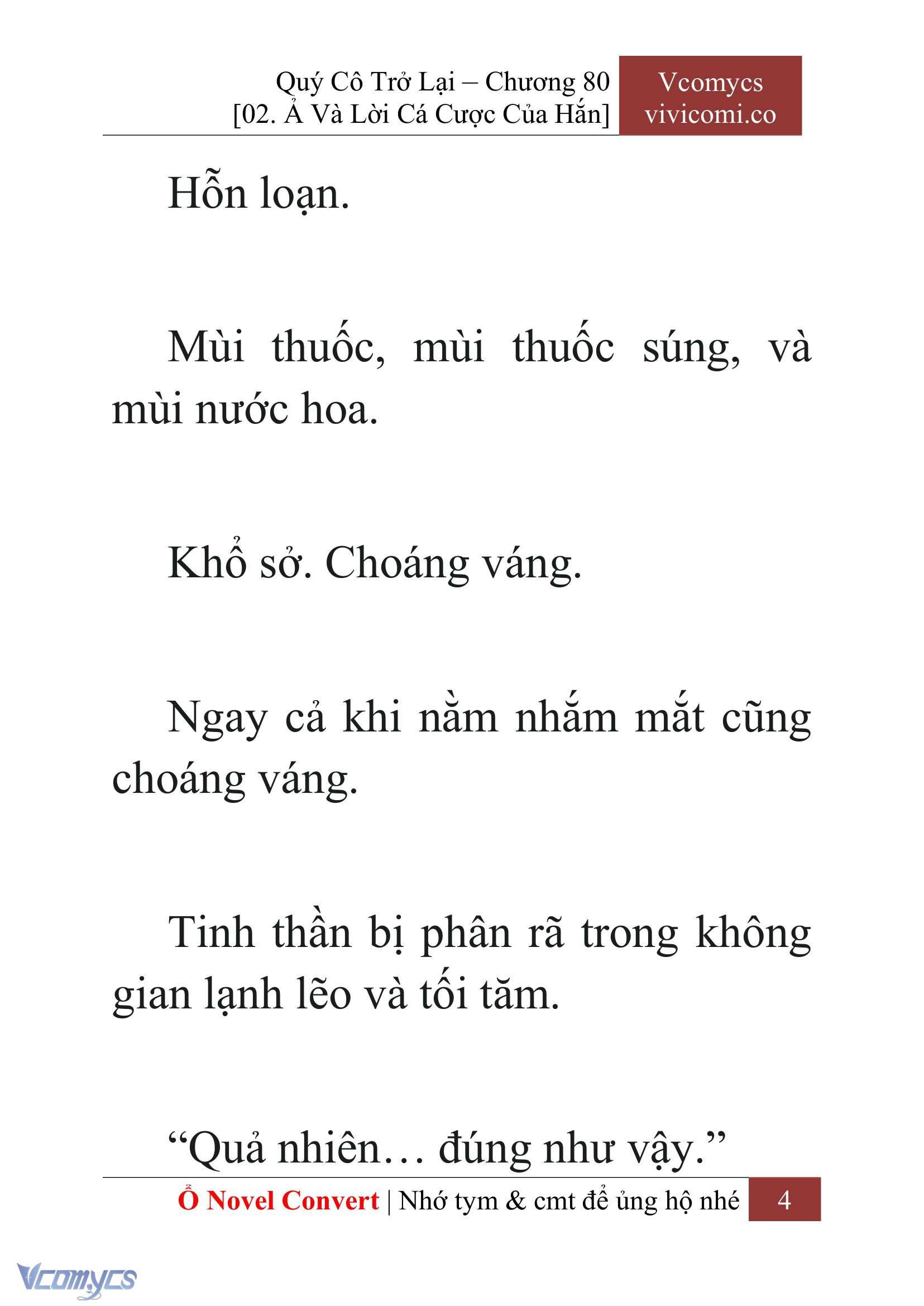 [Novel] Quý Cô Trở Lại Chap 80 - Trang 2