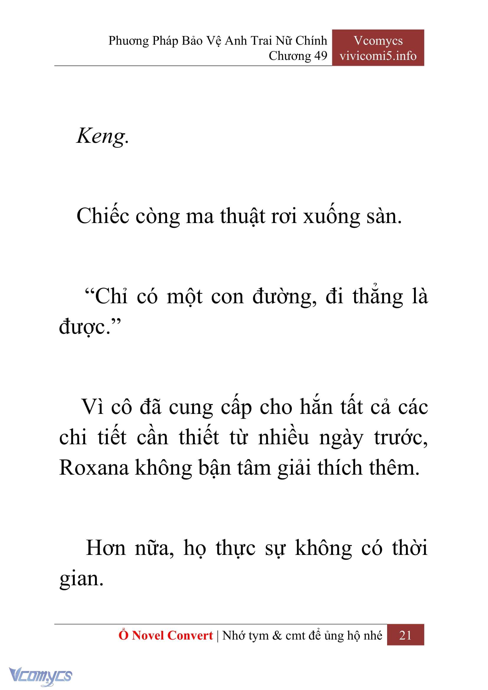 [Novel] Phương Pháp Bảo Vệ Anh Trai Nữ Chính Chap 49 - Trang 2