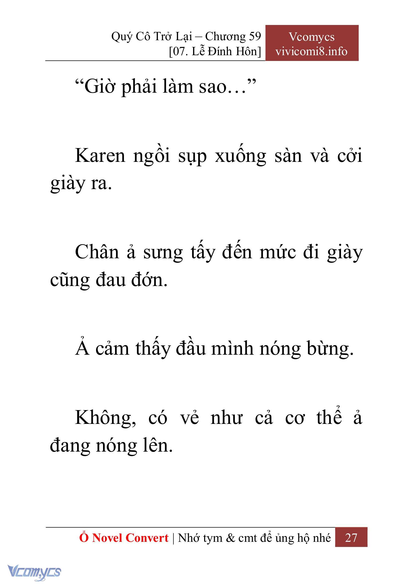 [Novel] Quý Cô Trở Lại Chap 59 - Trang 2