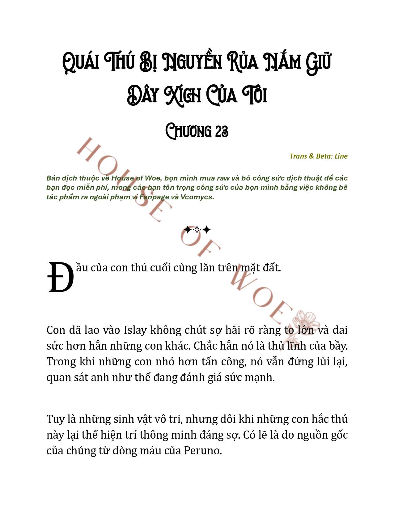 [NOVEL] QUÁI THÚ BỊ NGUYỀN RỦA NẮM GIỮ DÂY XÍCH CỦA TÔI Chap 23 - Trang 2