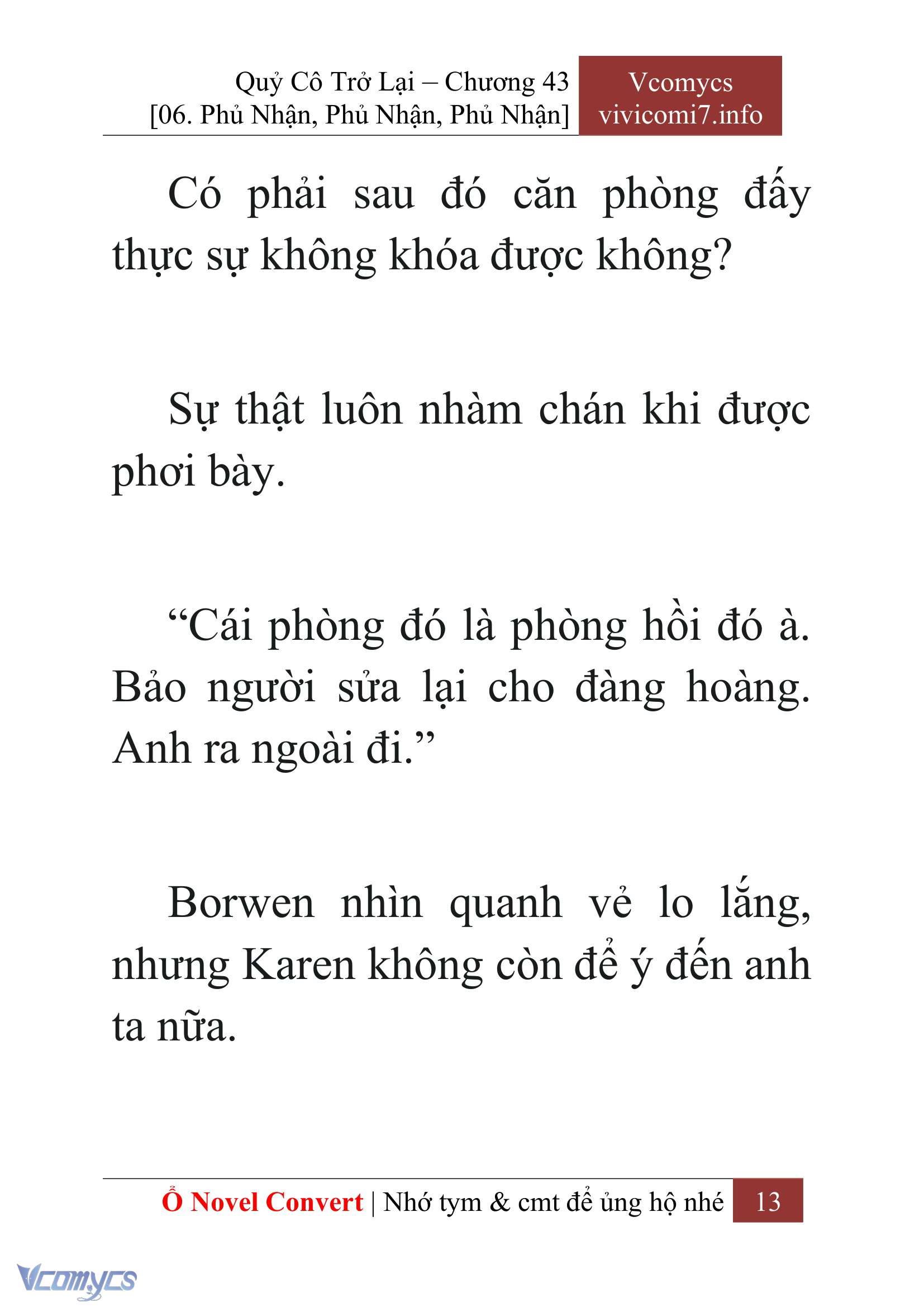 [Novel] Quý Cô Trở Lại Chap 43 - Trang 2