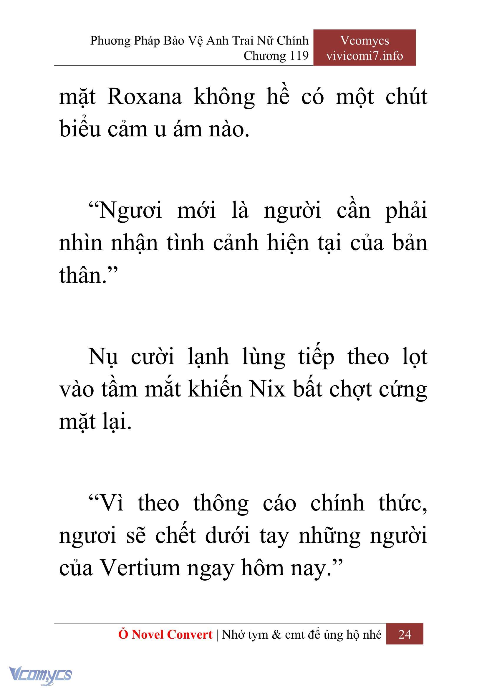 [Novel] Phương Pháp Bảo Vệ Anh Trai Nữ Chính Chap 119 - Trang 2