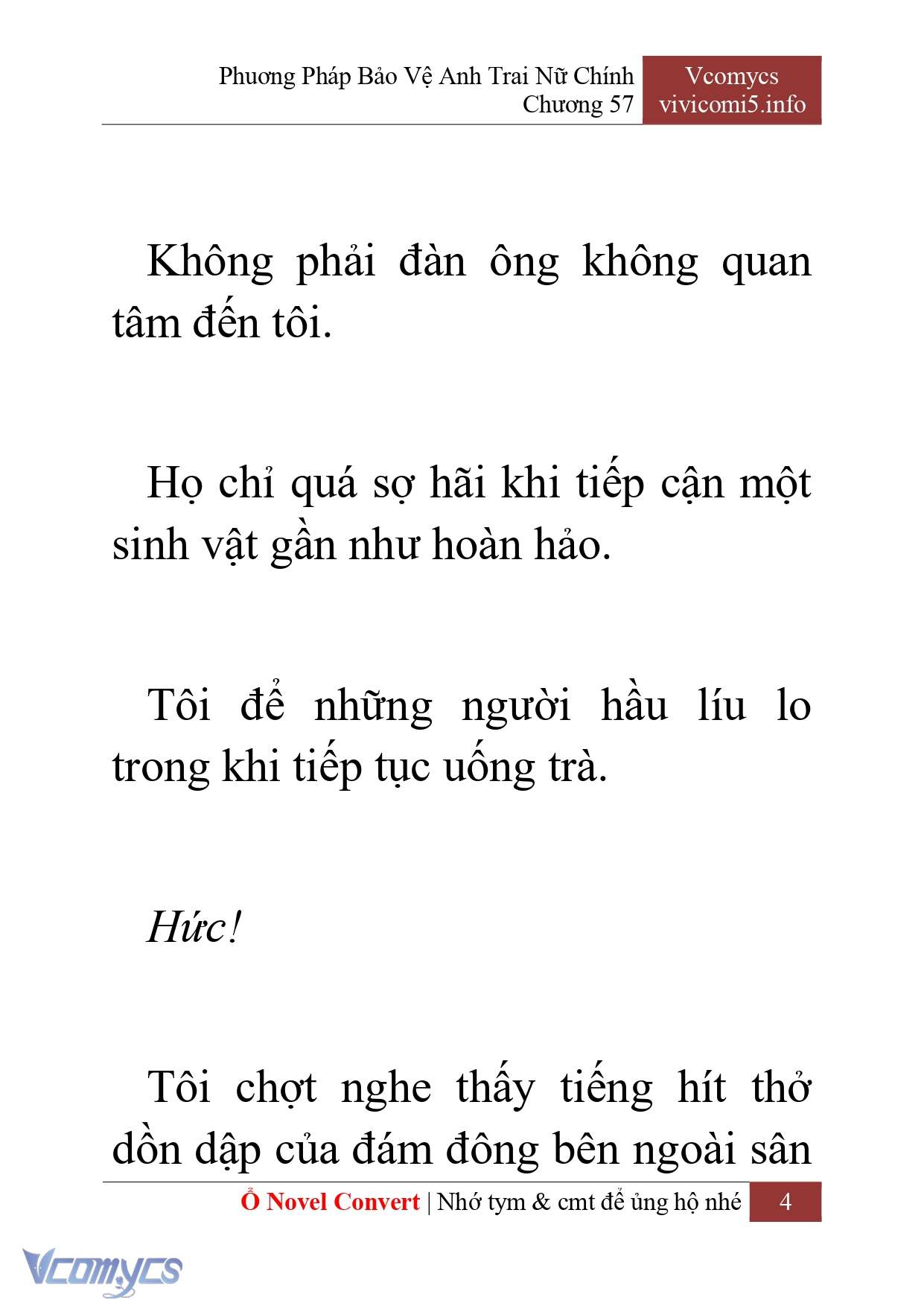 [Novel] Phương Pháp Bảo Vệ Anh Trai Nữ Chính Chap 57 - Next Chap 58