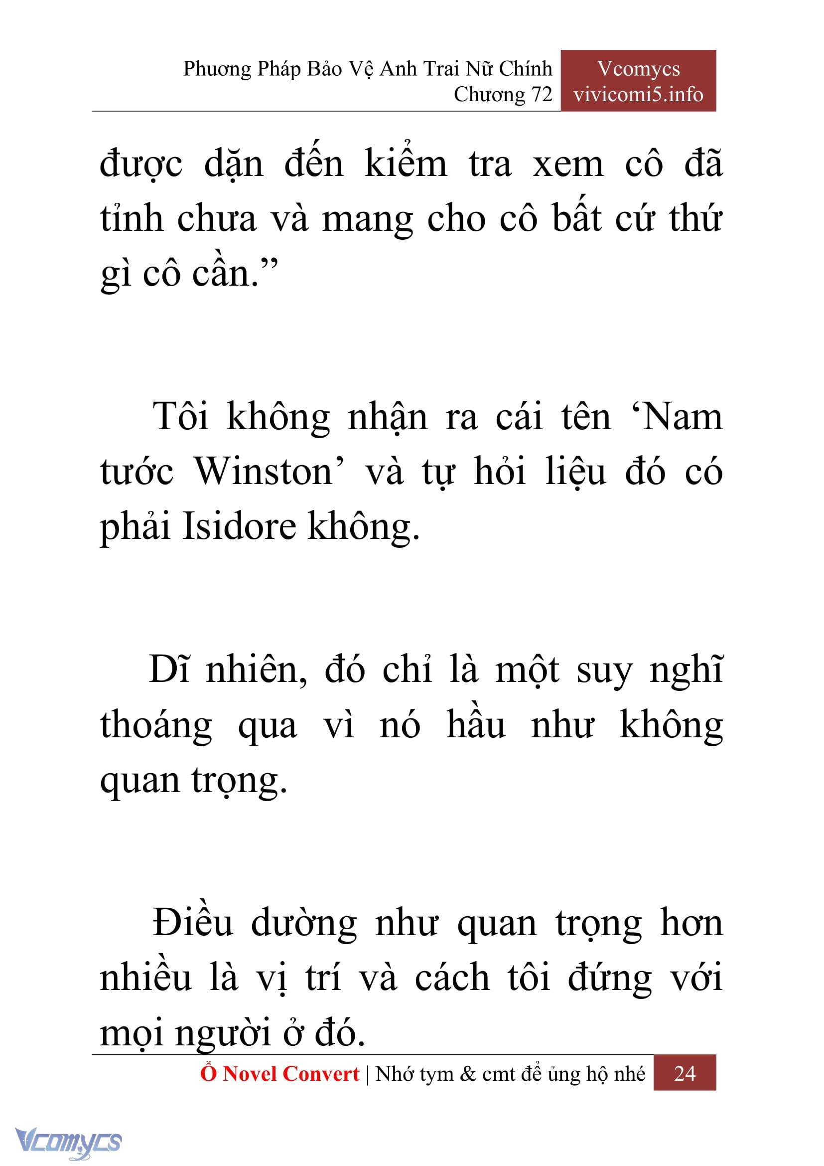 [Novel] Phương Pháp Bảo Vệ Anh Trai Nữ Chính Chap 72 - Trang 2