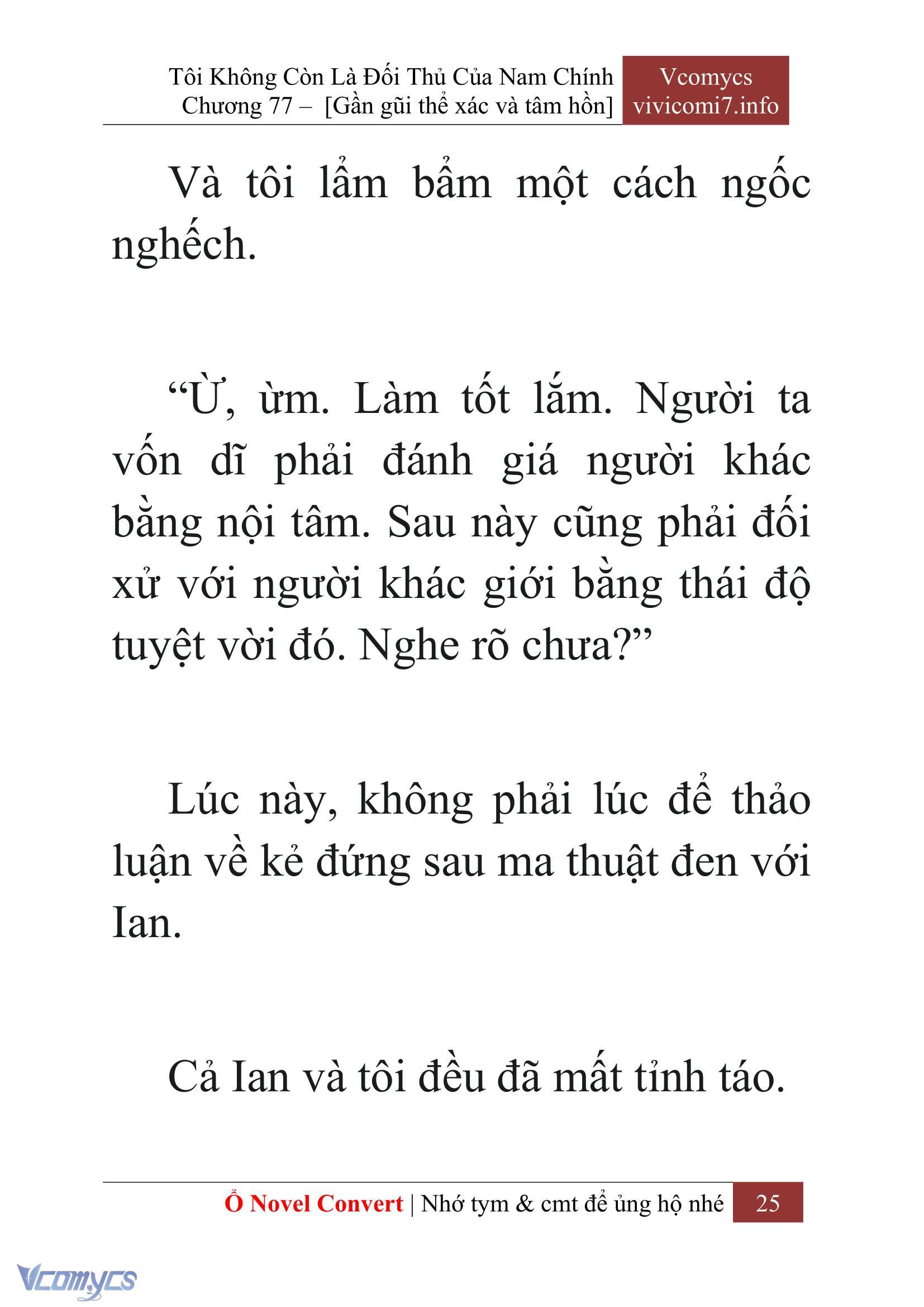 [Novel] Tôi Không Còn Là Đối Thủ Của Nam Chính Chap 77 - Next 
