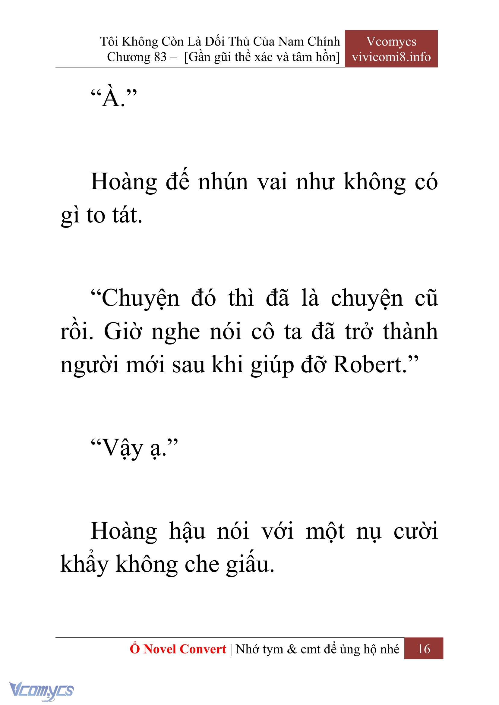 [Novel] Tôi Không Còn Là Đối Thủ Của Nam Chính Chap 83 - Trang 2