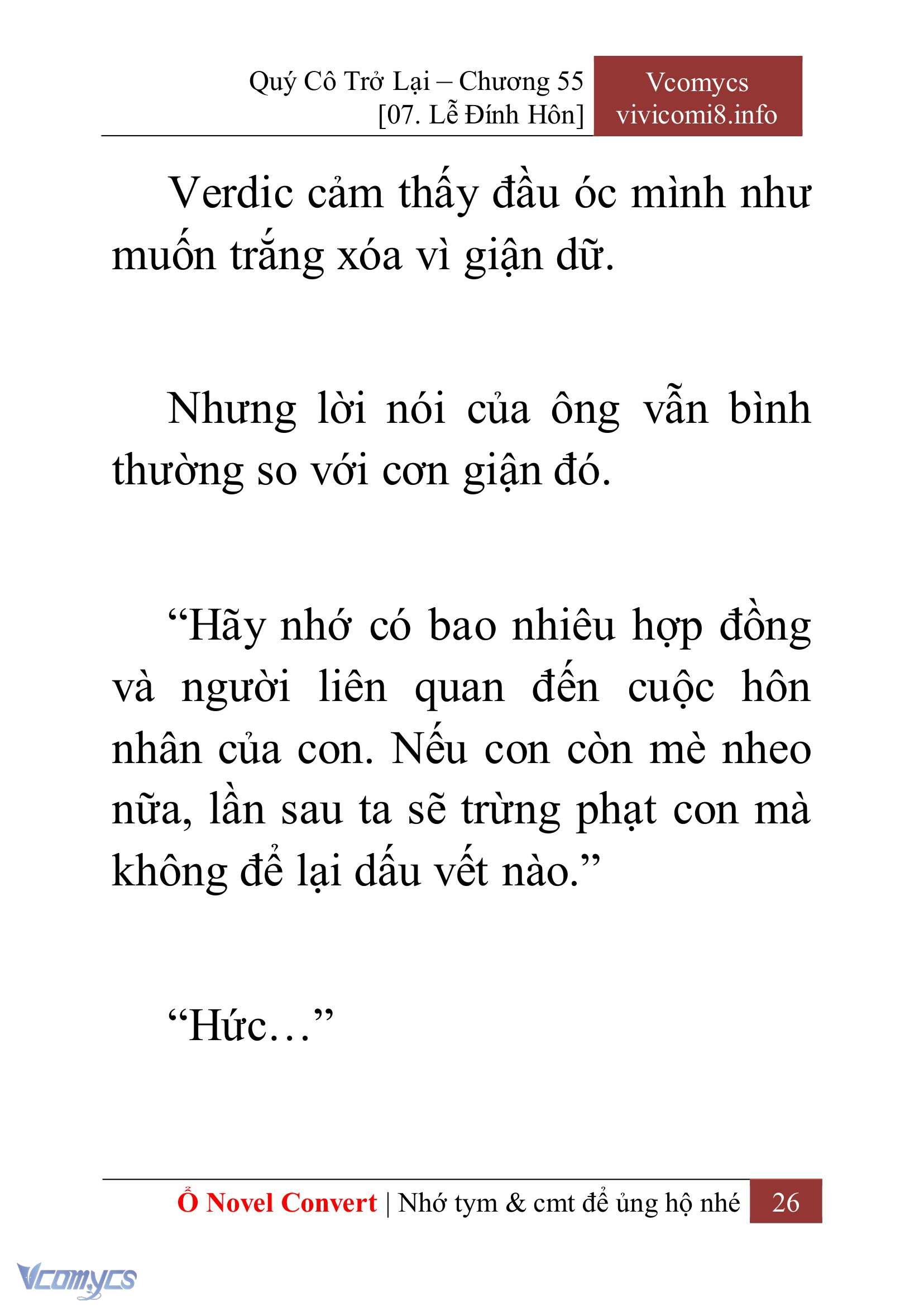 [Novel] Quý Cô Trở Lại Chap 55 - Trang 2