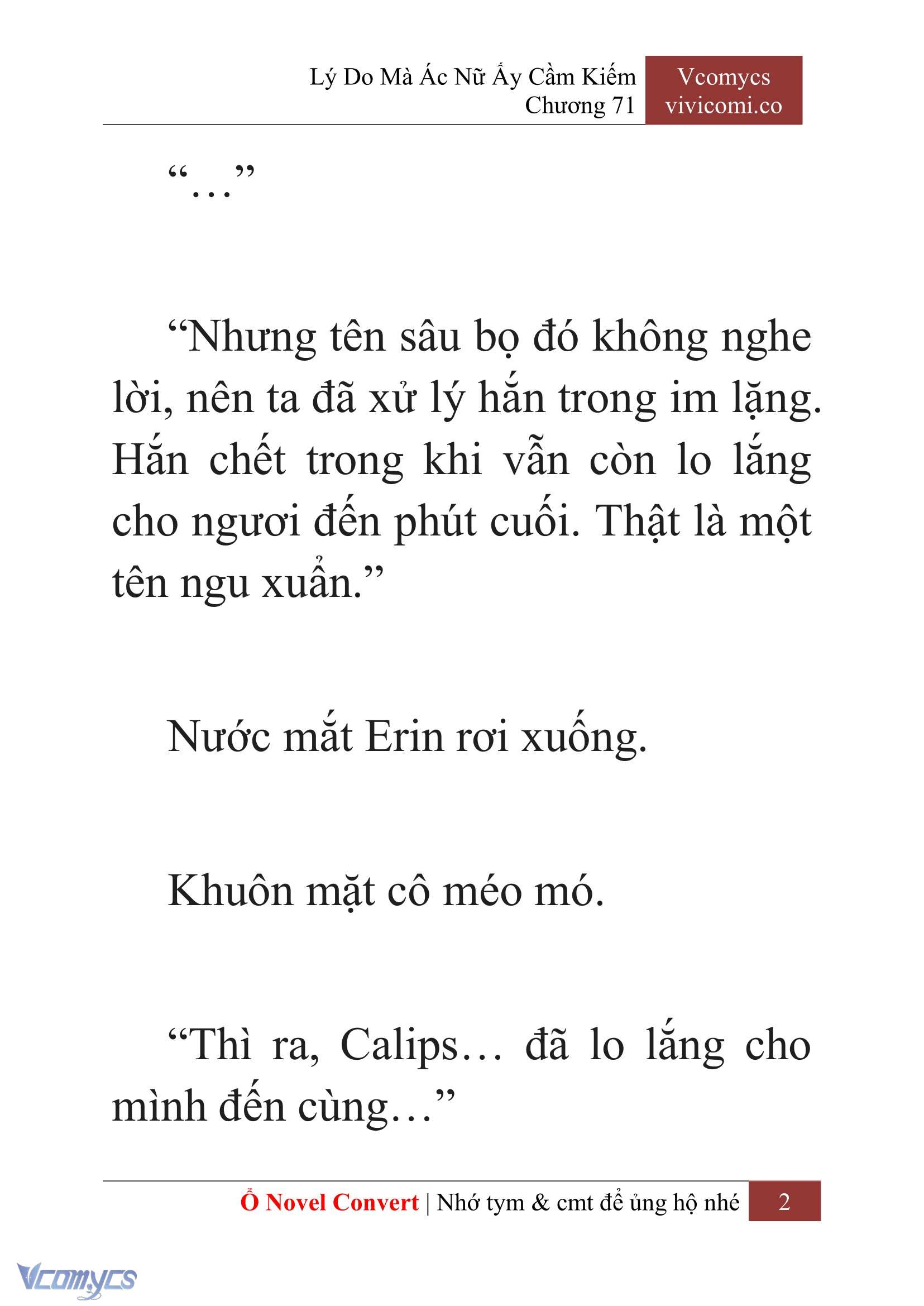[Novel] Lý Do Mà Ác Nữ Ấy Cầm Kiếm Chap 71 - Trang 2