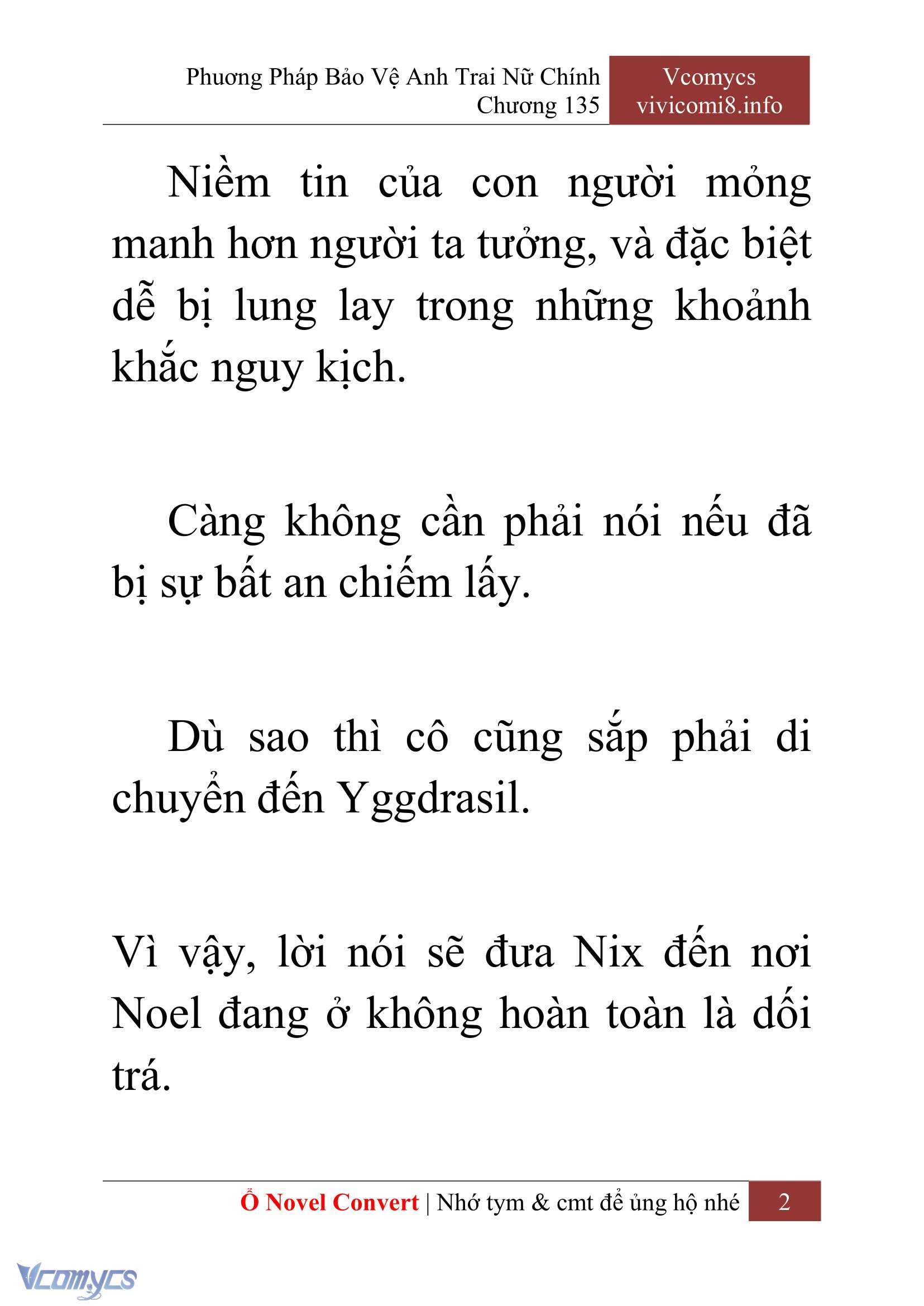[Novel] Phương Pháp Bảo Vệ Anh Trai Nữ Chính Chap 135 - Trang 2