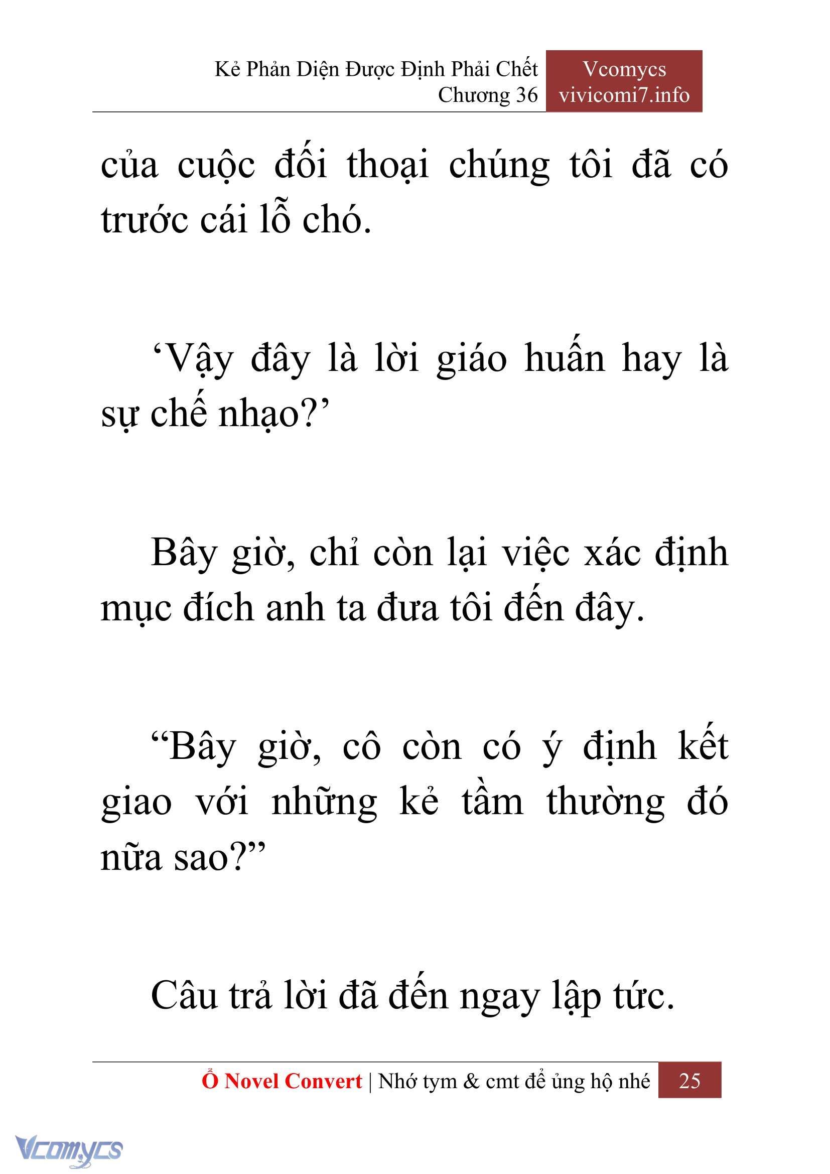 [Novel] Kẻ Phản Diện Được Định Phải Chết Chap 36 - Trang 2