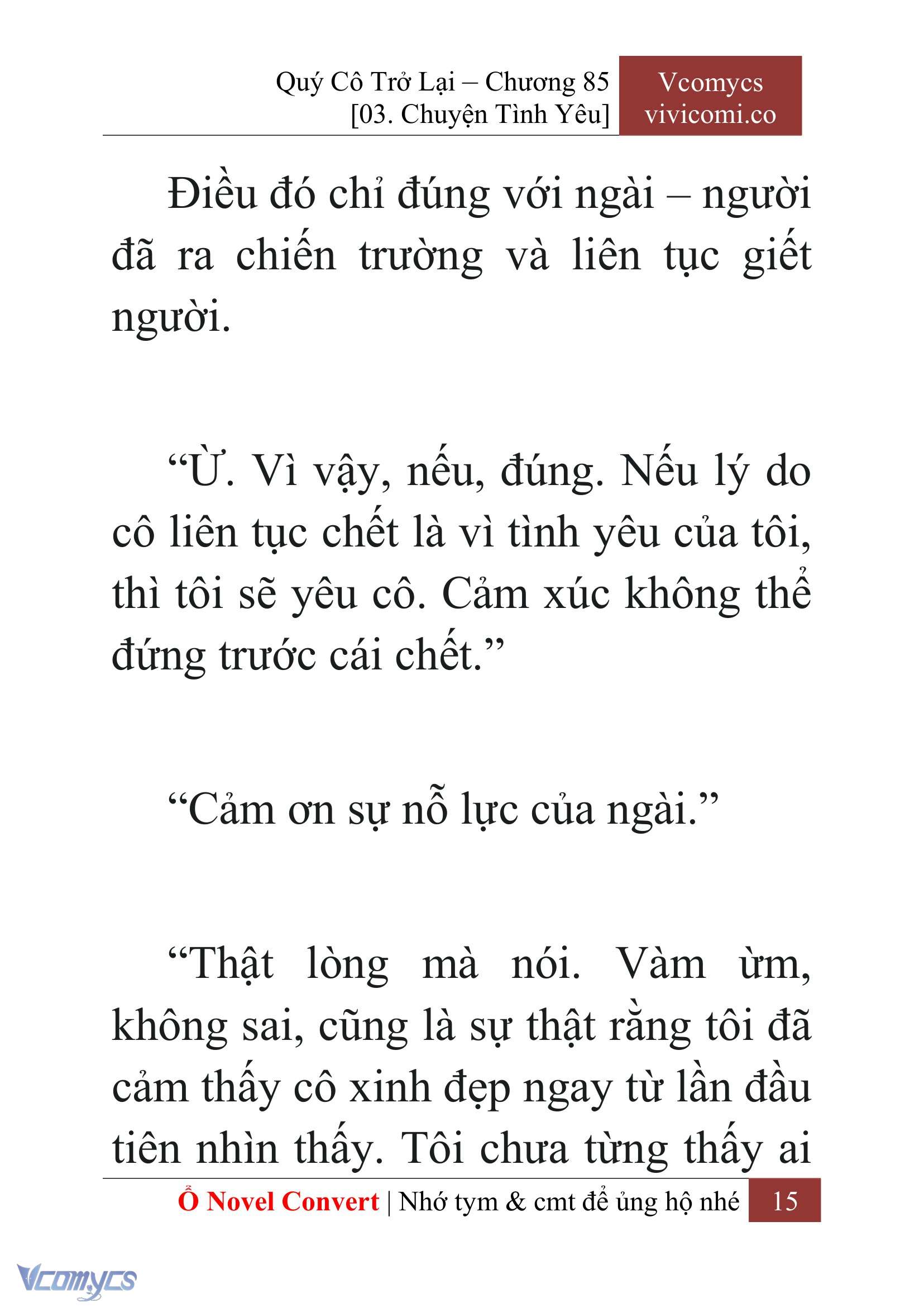 [Novel] Quý Cô Trở Lại Chap 85 - Trang 2