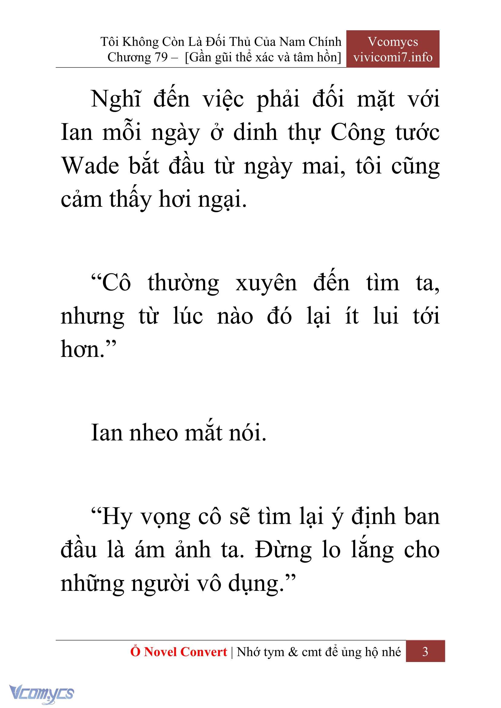 [Novel] Tôi Không Còn Là Đối Thủ Của Nam Chính Chap 79 - Next Chap 80