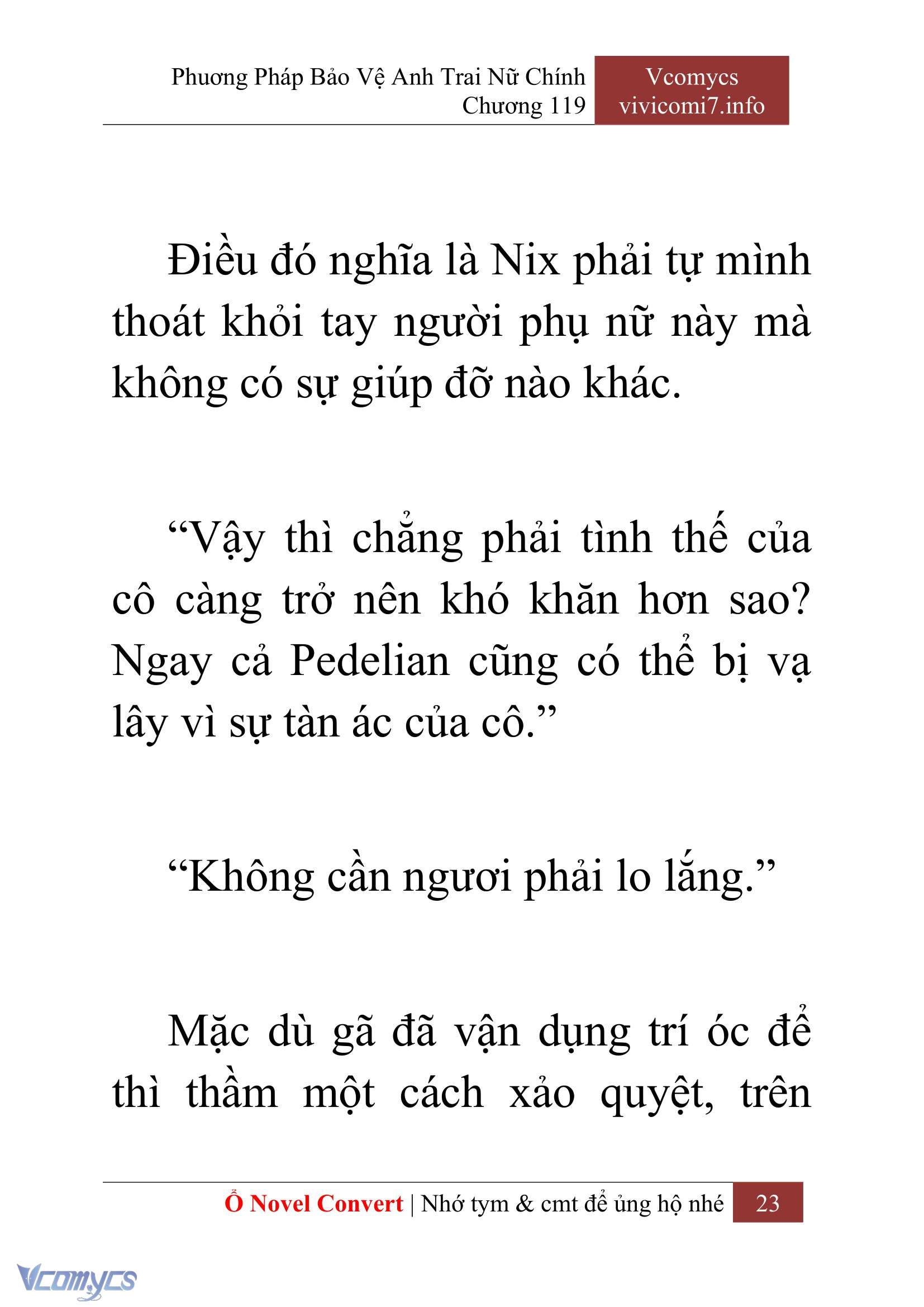 [Novel] Phương Pháp Bảo Vệ Anh Trai Nữ Chính Chap 119 - Trang 2