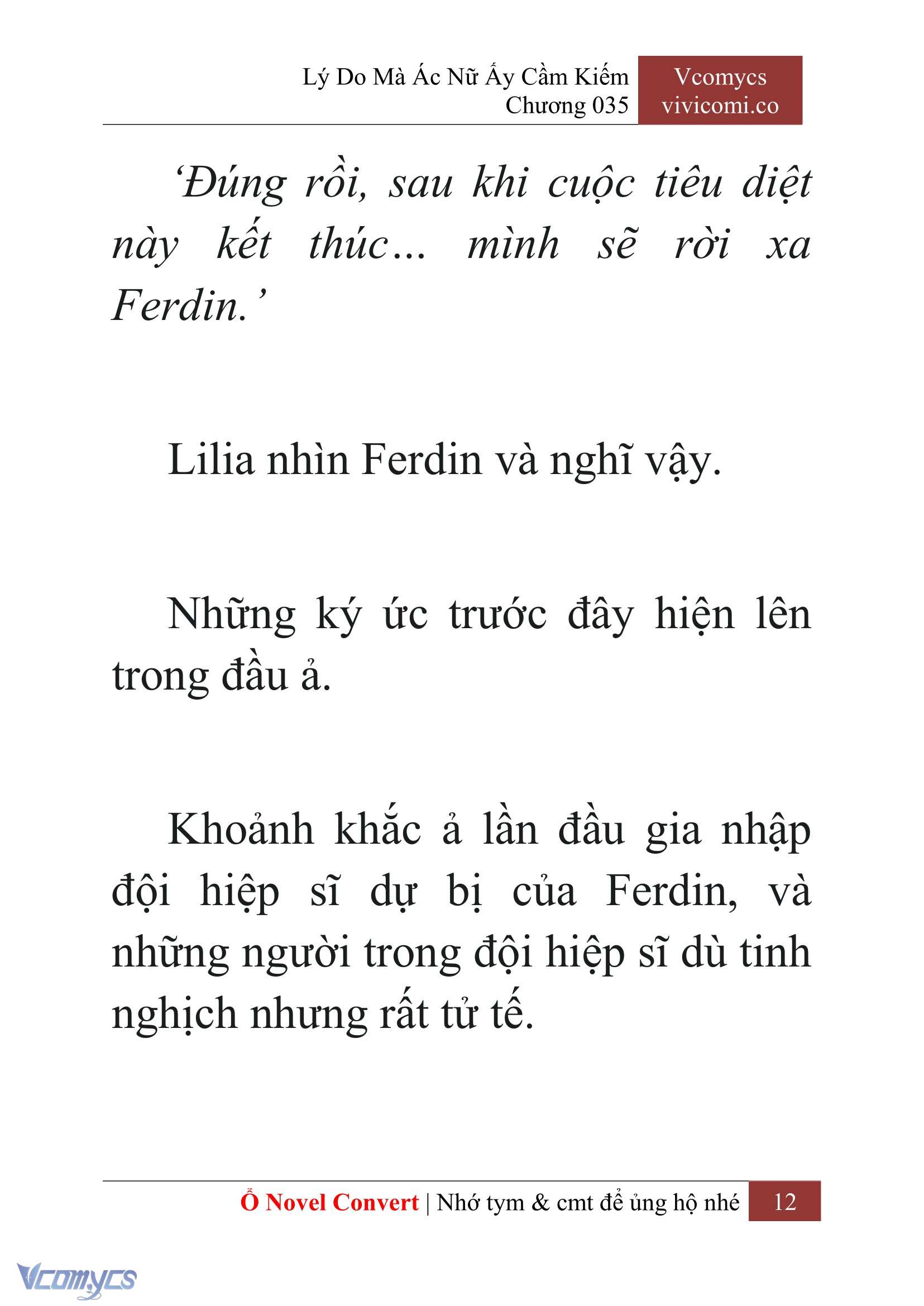 [Novel] Lý Do Mà Ác Nữ Ấy Cầm Kiếm Chap 35 - Next Chap 36