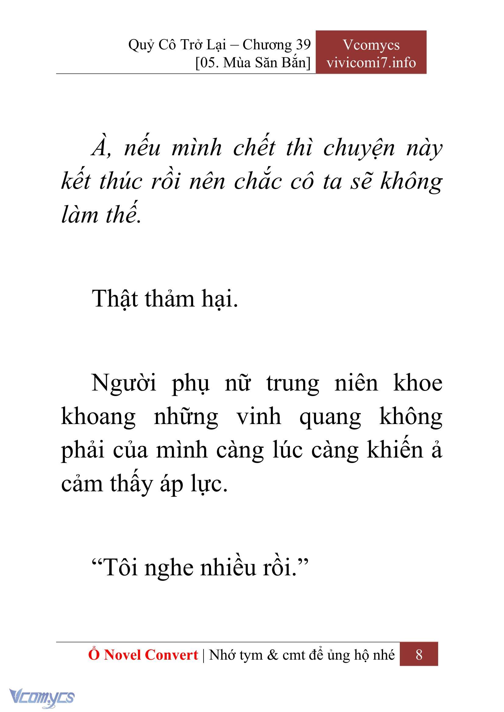[Novel] Quý Cô Trở Lại Chap 39 - Trang 2