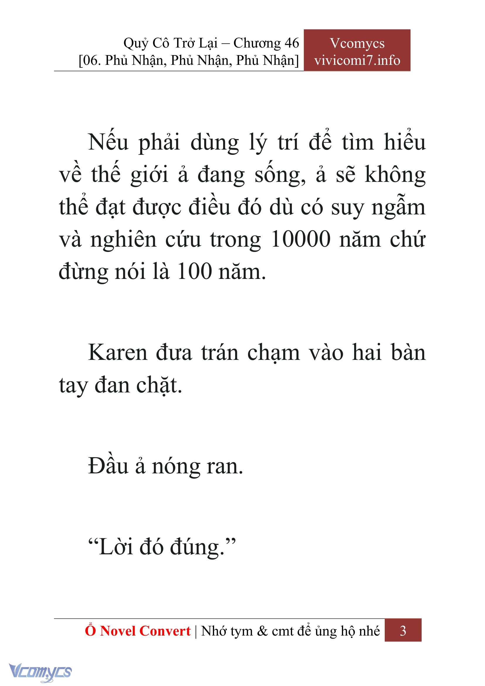 [Novel] Quý Cô Trở Lại Chap 46 - Trang 2