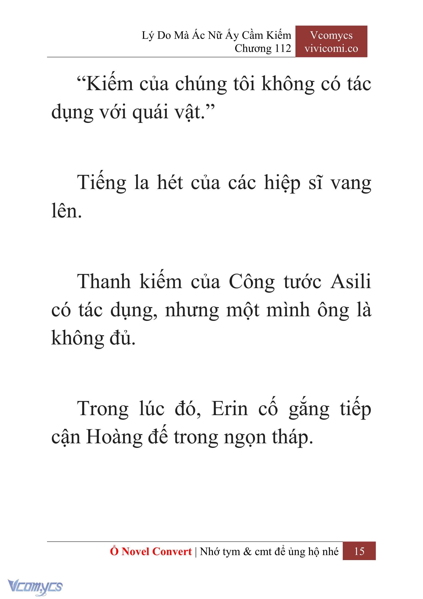 [Novel] Lý Do Mà Ác Nữ Ấy Cầm Kiếm Chap 112 - Trang 2