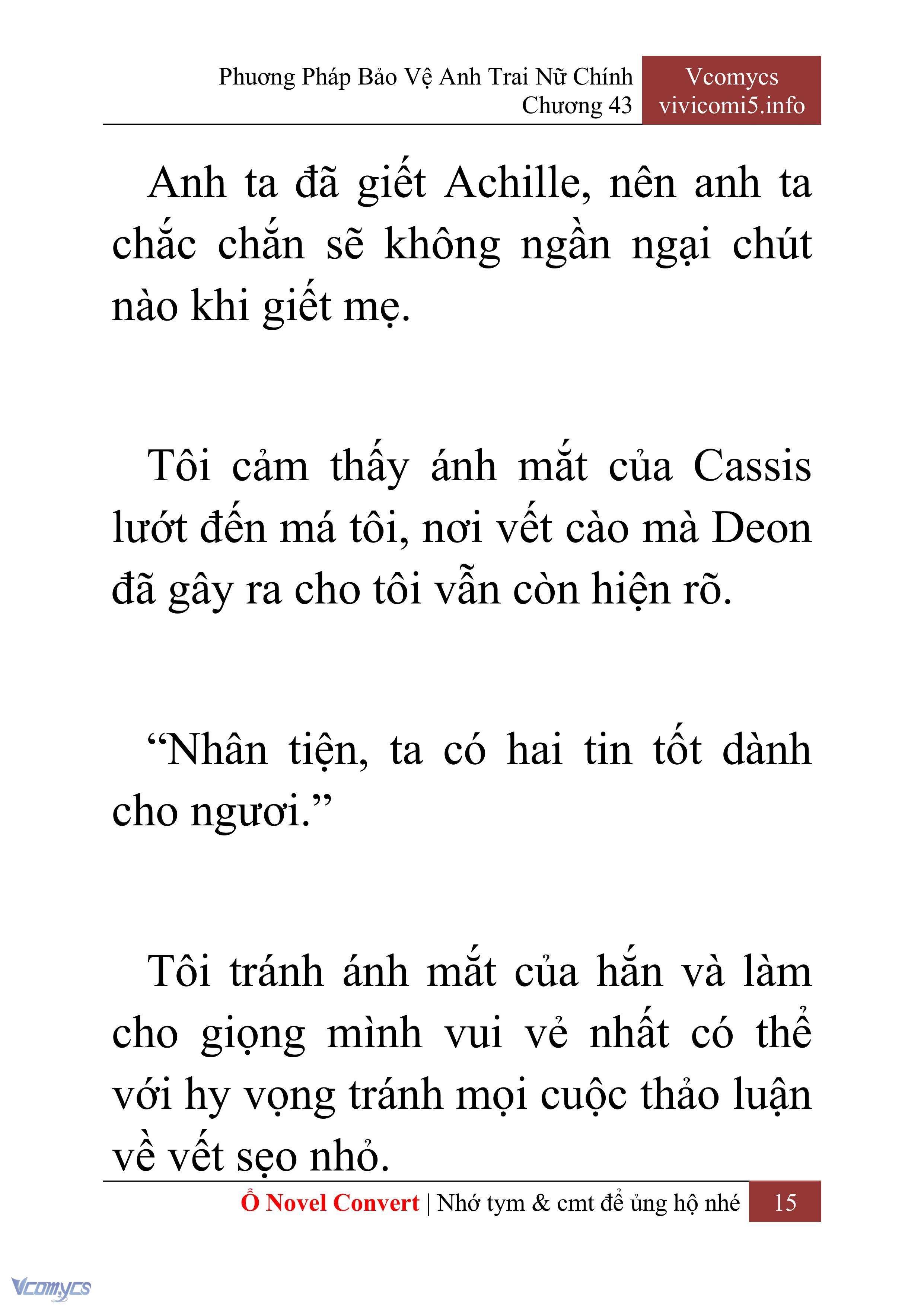 [Novel] Phương Pháp Bảo Vệ Anh Trai Nữ Chính Chap 43 - Trang 2