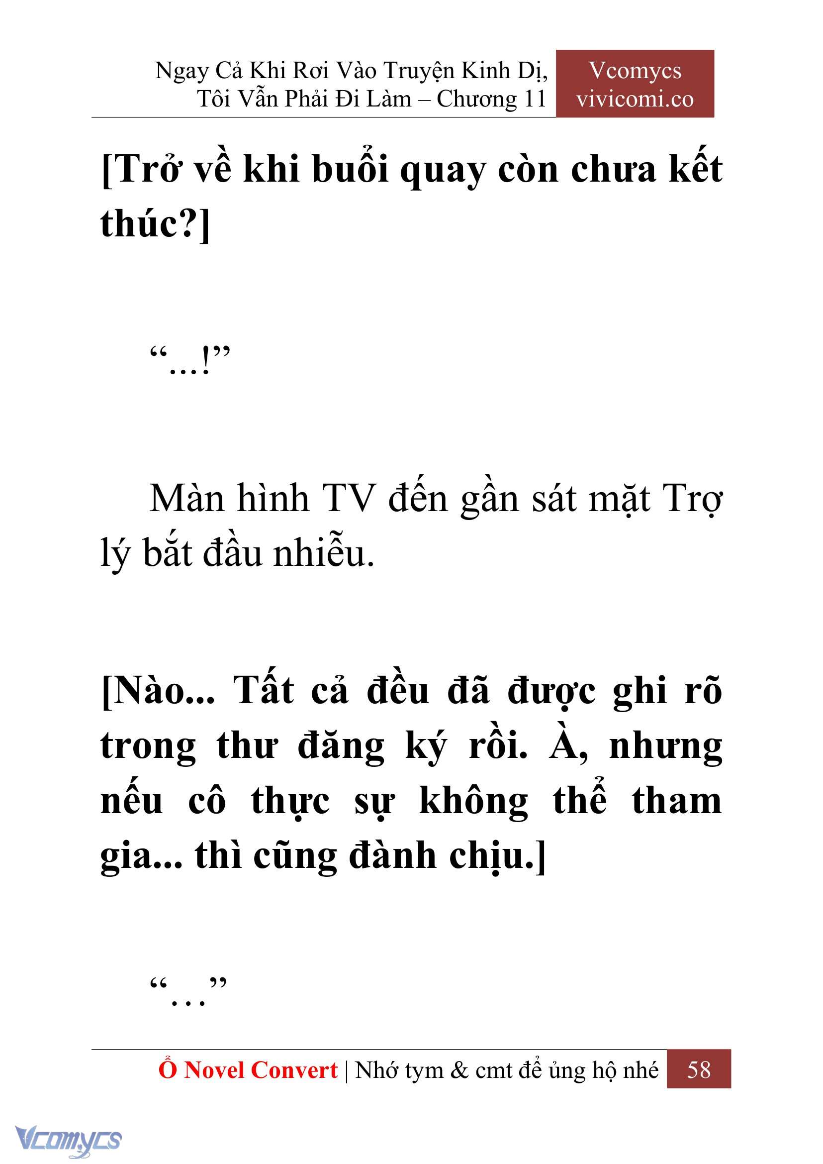[Novel] Ngay Cả Khi Rơi Vào Truyện Kinh Dị, Tôi Vẫn Phải Đi Làm Chap 11 - Next 