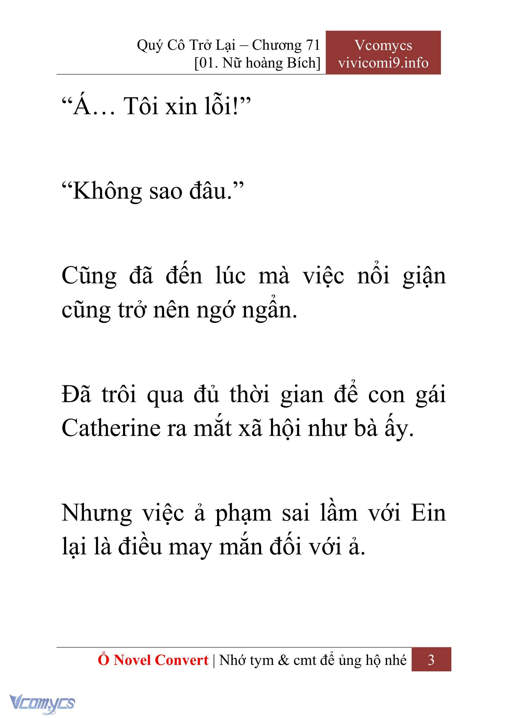 [Novel] Quý Cô Trở Lại Chap 71 - Trang 2