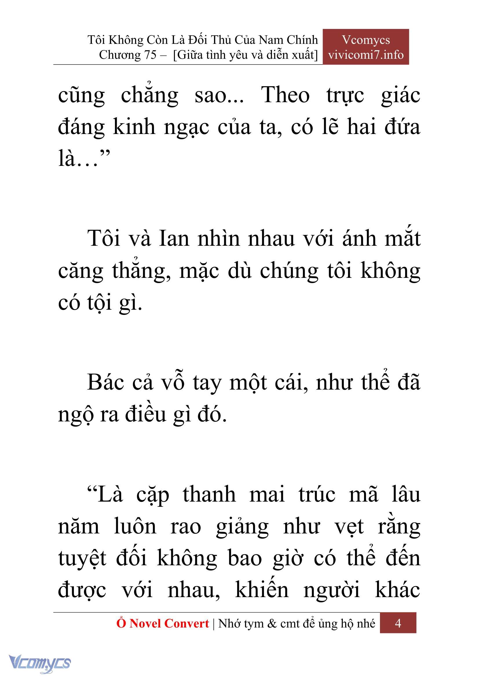 [Novel] Tôi Không Còn Là Đối Thủ Của Nam Chính Chap 75 - Trang 2