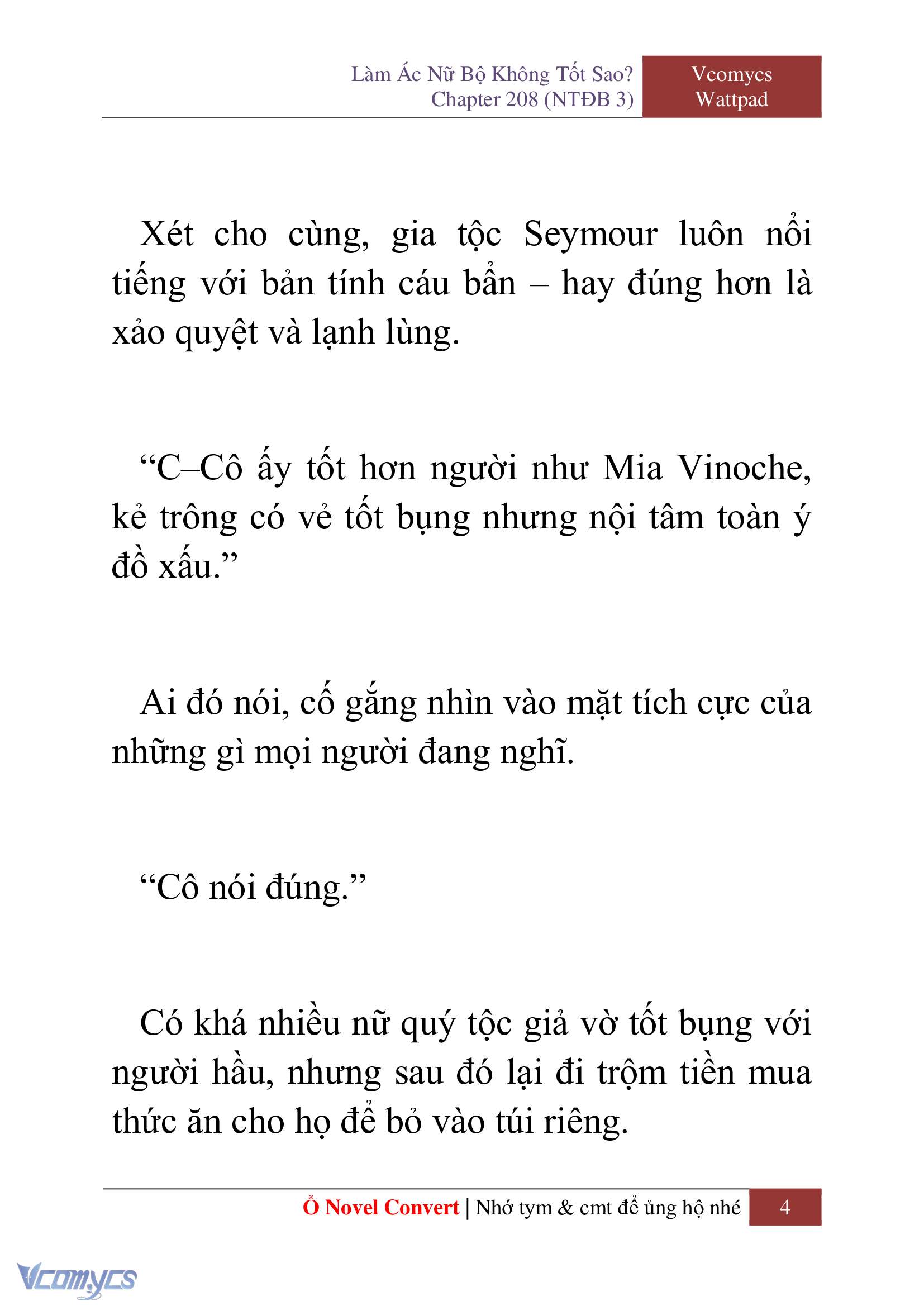 [Novel] Làm Ác Nữ Bộ Không Tốt Sao? Chap 208 - Trang 2