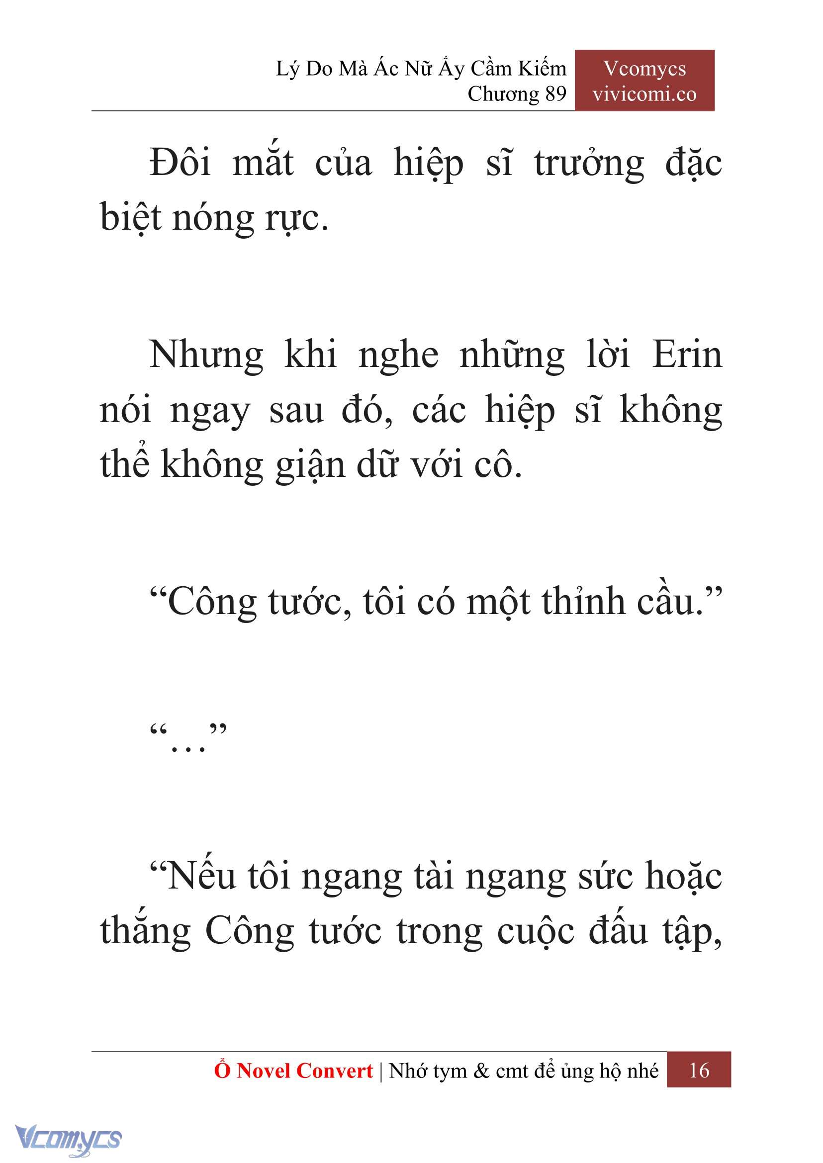 [Novel] Lý Do Mà Ác Nữ Ấy Cầm Kiếm Chap 89 - Trang 2