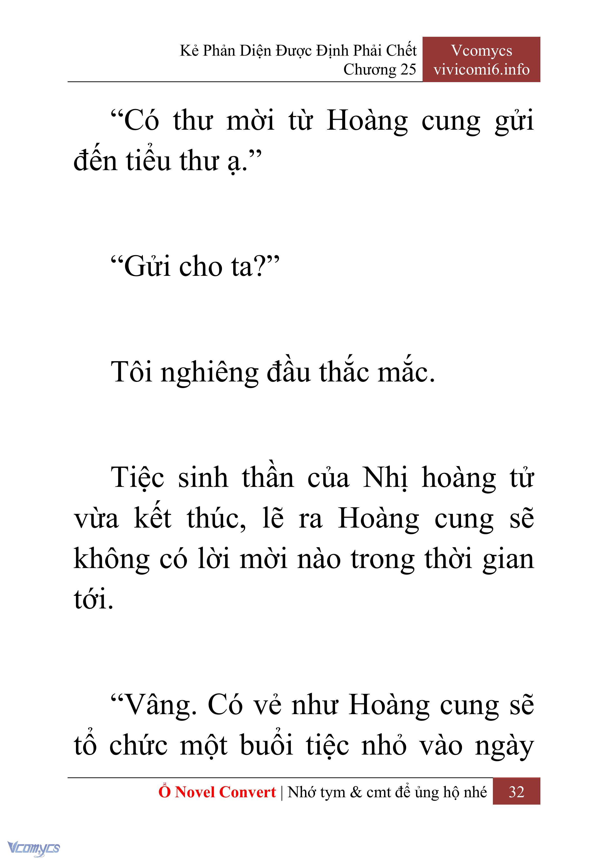 [Novel] Kẻ Phản Diện Được Định Phải Chết Chap 25 - Trang 2