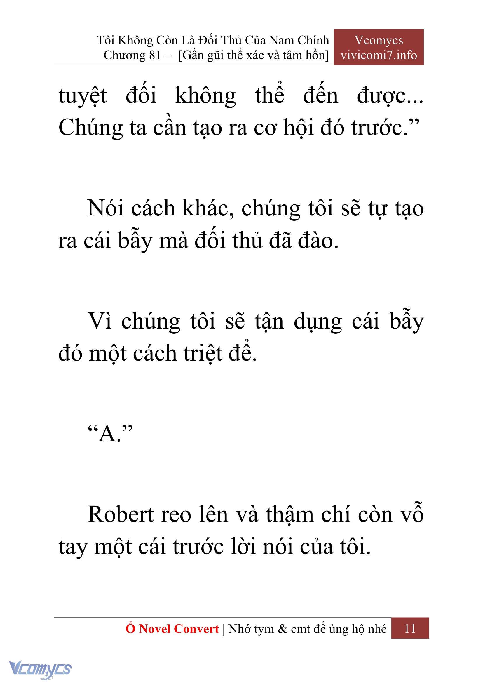 [Novel] Tôi Không Còn Là Đối Thủ Của Nam Chính Chap 81 - Next 