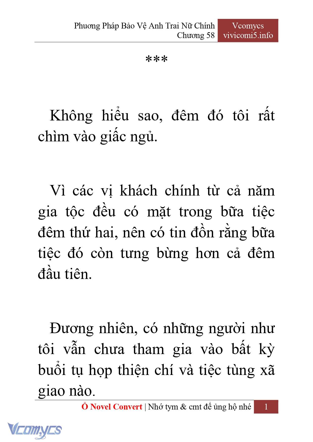 [Novel] Phương Pháp Bảo Vệ Anh Trai Nữ Chính Chap 58 - Trang 2