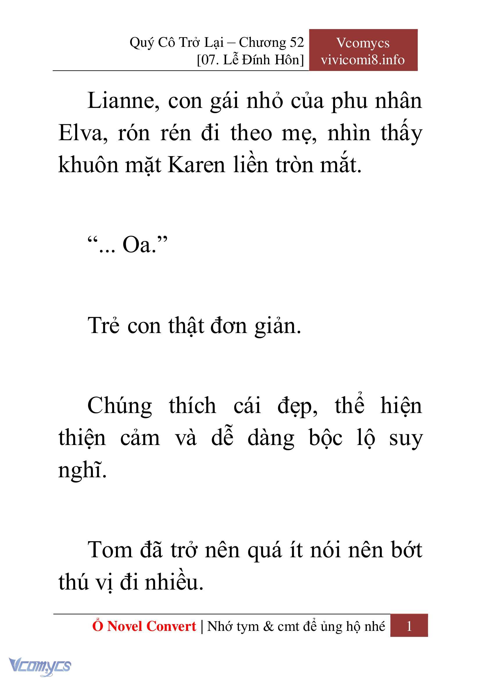 [Novel] Quý Cô Trở Lại Chap 52 - Trang 2