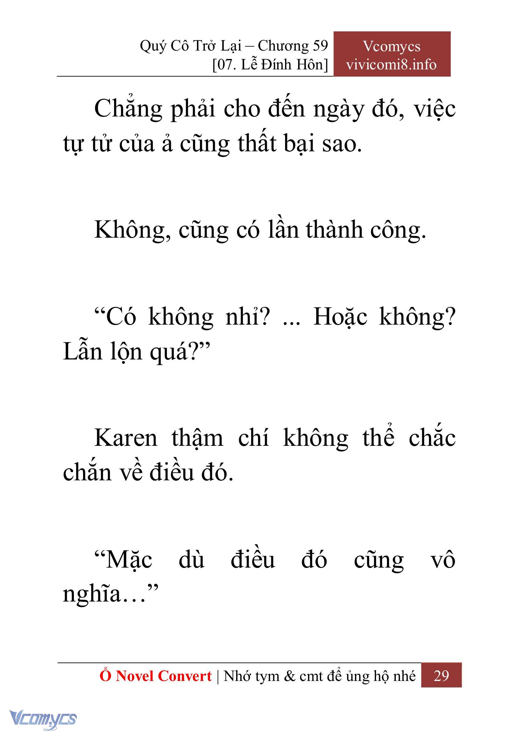 [Novel] Quý Cô Trở Lại Chap 59 - Trang 2