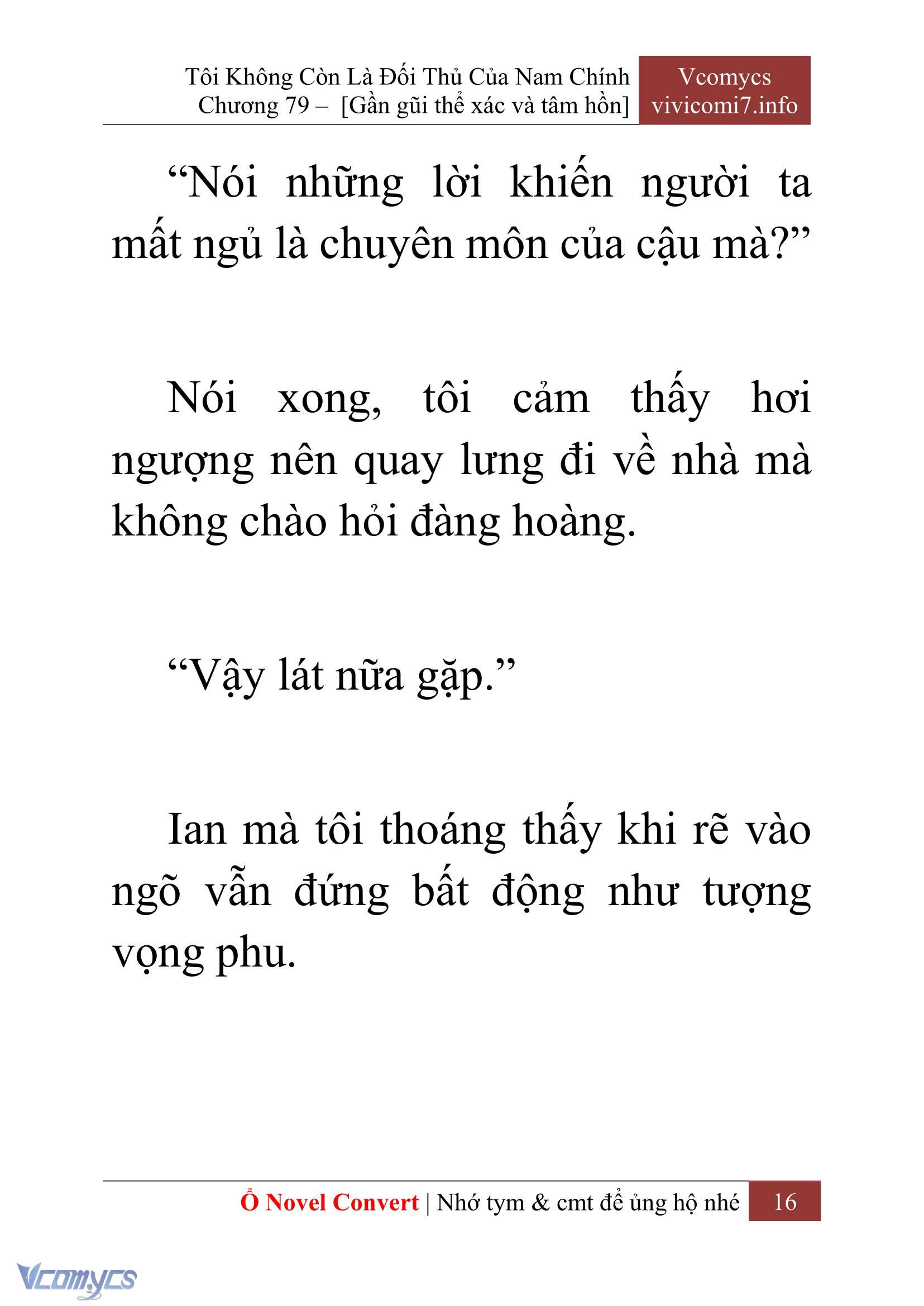 [Novel] Tôi Không Còn Là Đối Thủ Của Nam Chính Chap 79 - Next Chap 80