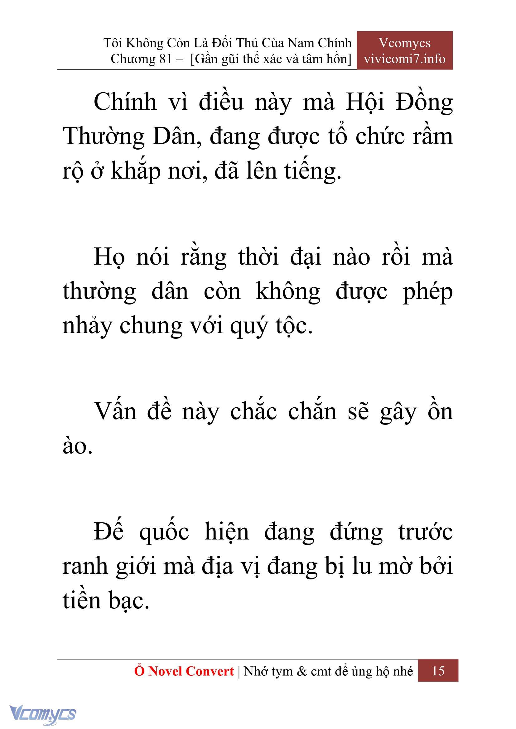 [Novel] Tôi Không Còn Là Đối Thủ Của Nam Chính Chap 81 - Next 