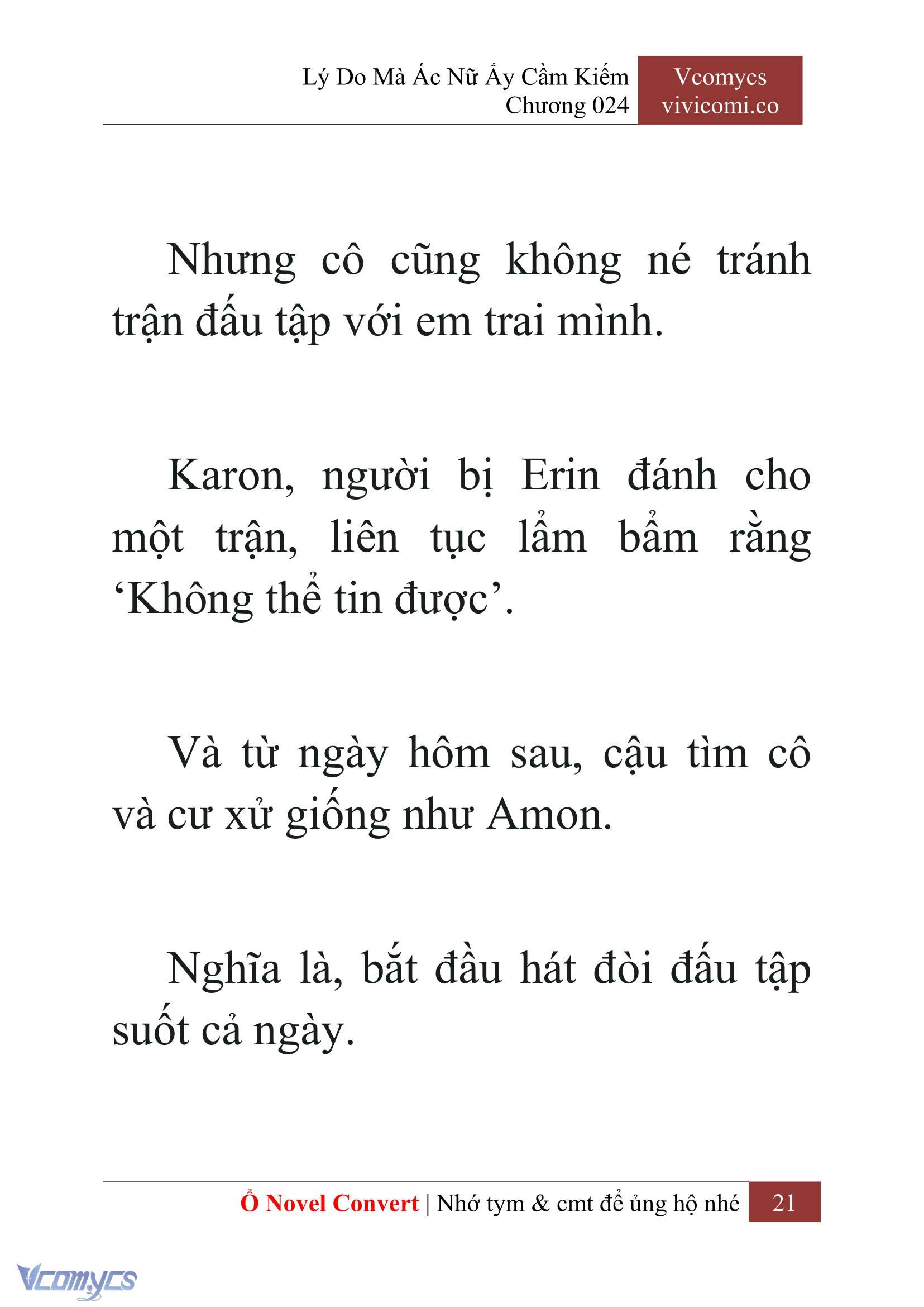 [Novel] Lý Do Mà Ác Nữ Ấy Cầm Kiếm Chap 24 - Trang 2