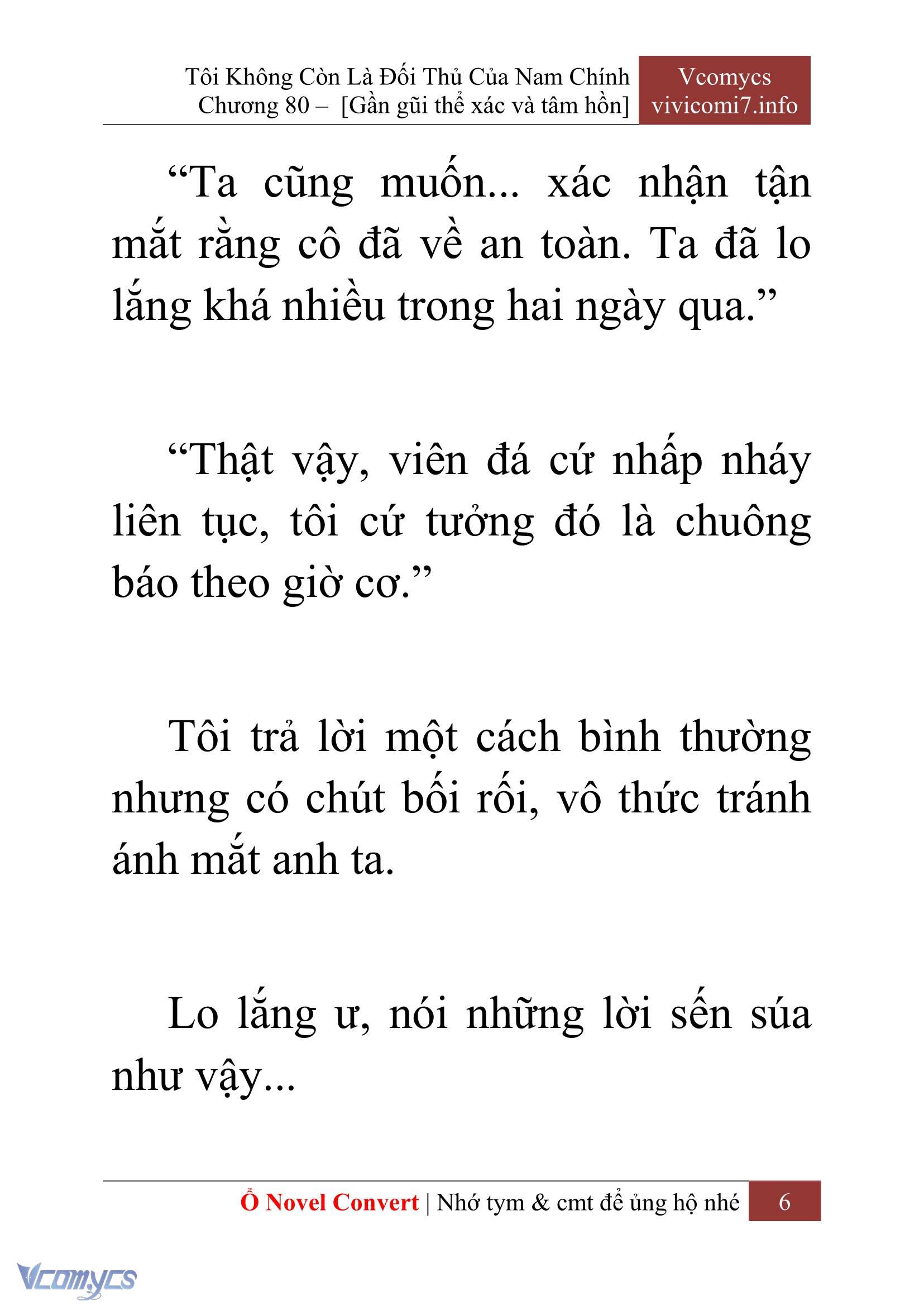 [Novel] Tôi Không Còn Là Đối Thủ Của Nam Chính Chap 80 - Next Chap 81
