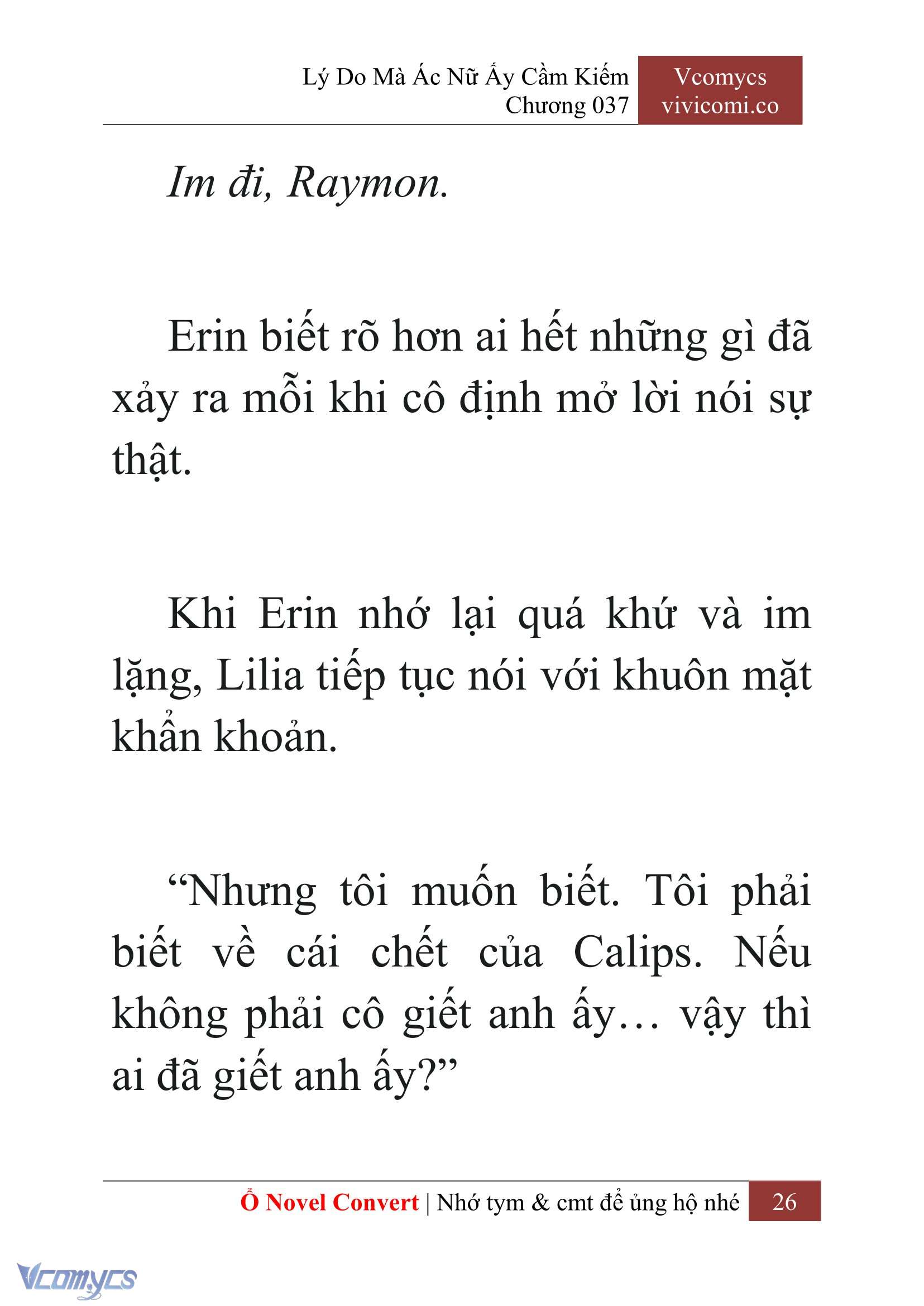 [Novel] Lý Do Mà Ác Nữ Ấy Cầm Kiếm Chap 37 - Next Chap 38