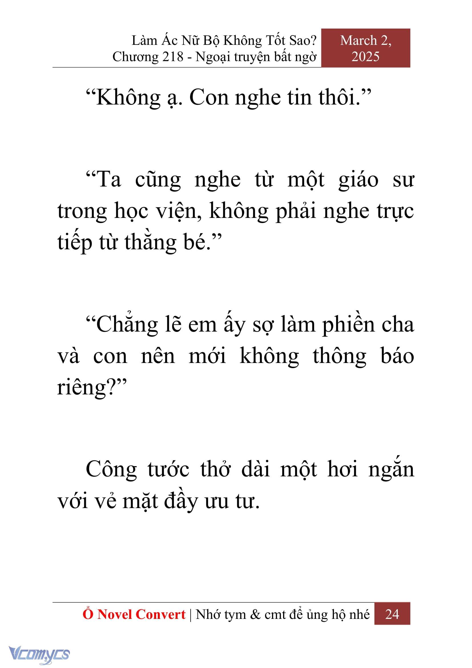 [Novel] Làm Ác Nữ Bộ Không Tốt Sao? Chap 218 - Trang 2