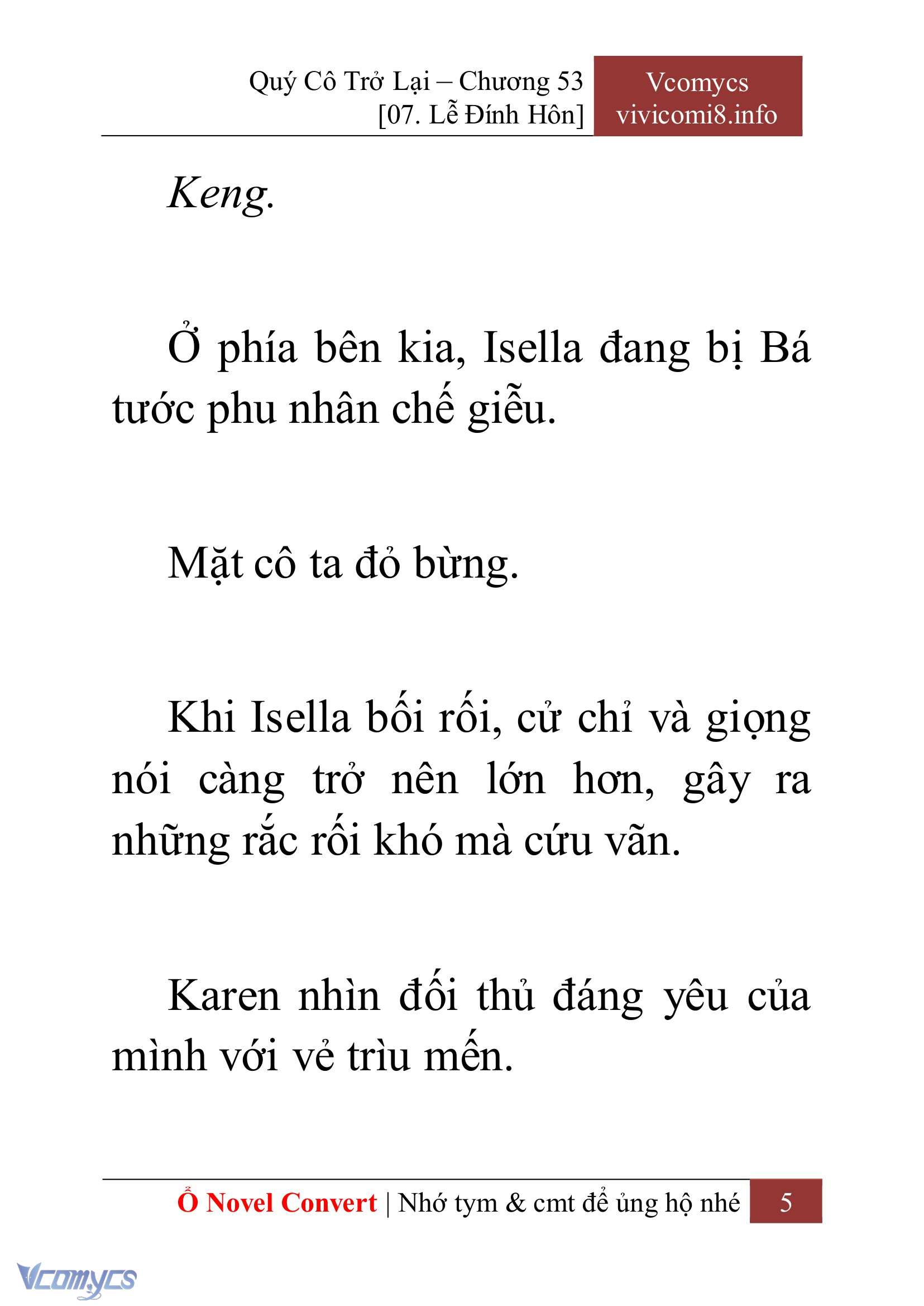 [Novel] Quý Cô Trở Lại Chap 53 - Trang 2
