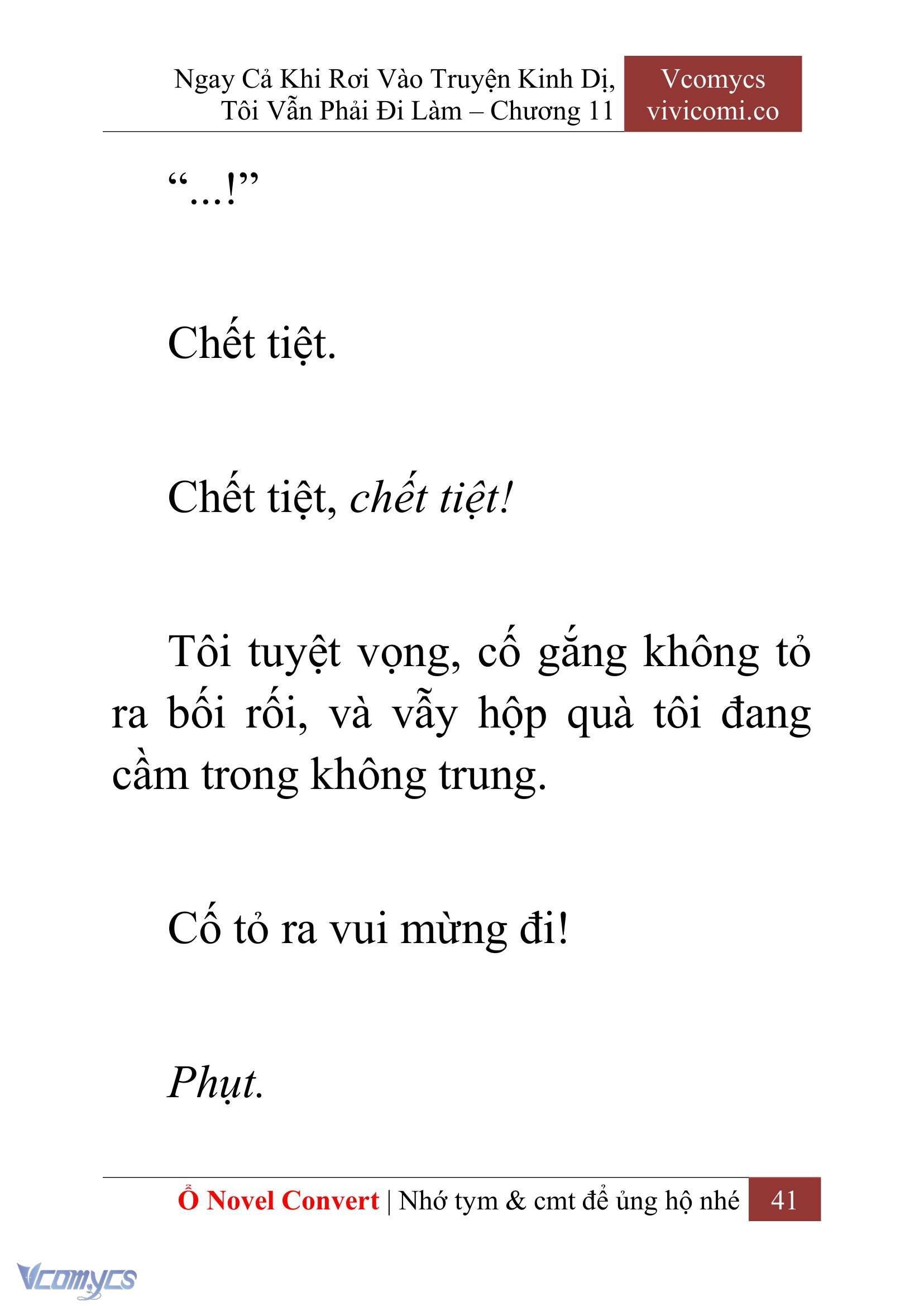 [Novel] Ngay Cả Khi Rơi Vào Truyện Kinh Dị, Tôi Vẫn Phải Đi Làm Chap 11 - Next 