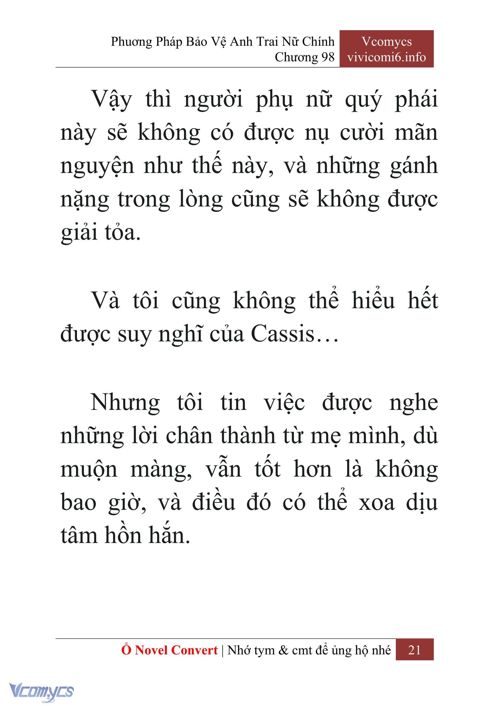 [Novel] Phương Pháp Bảo Vệ Anh Trai Nữ Chính Chap 98 - Trang 2