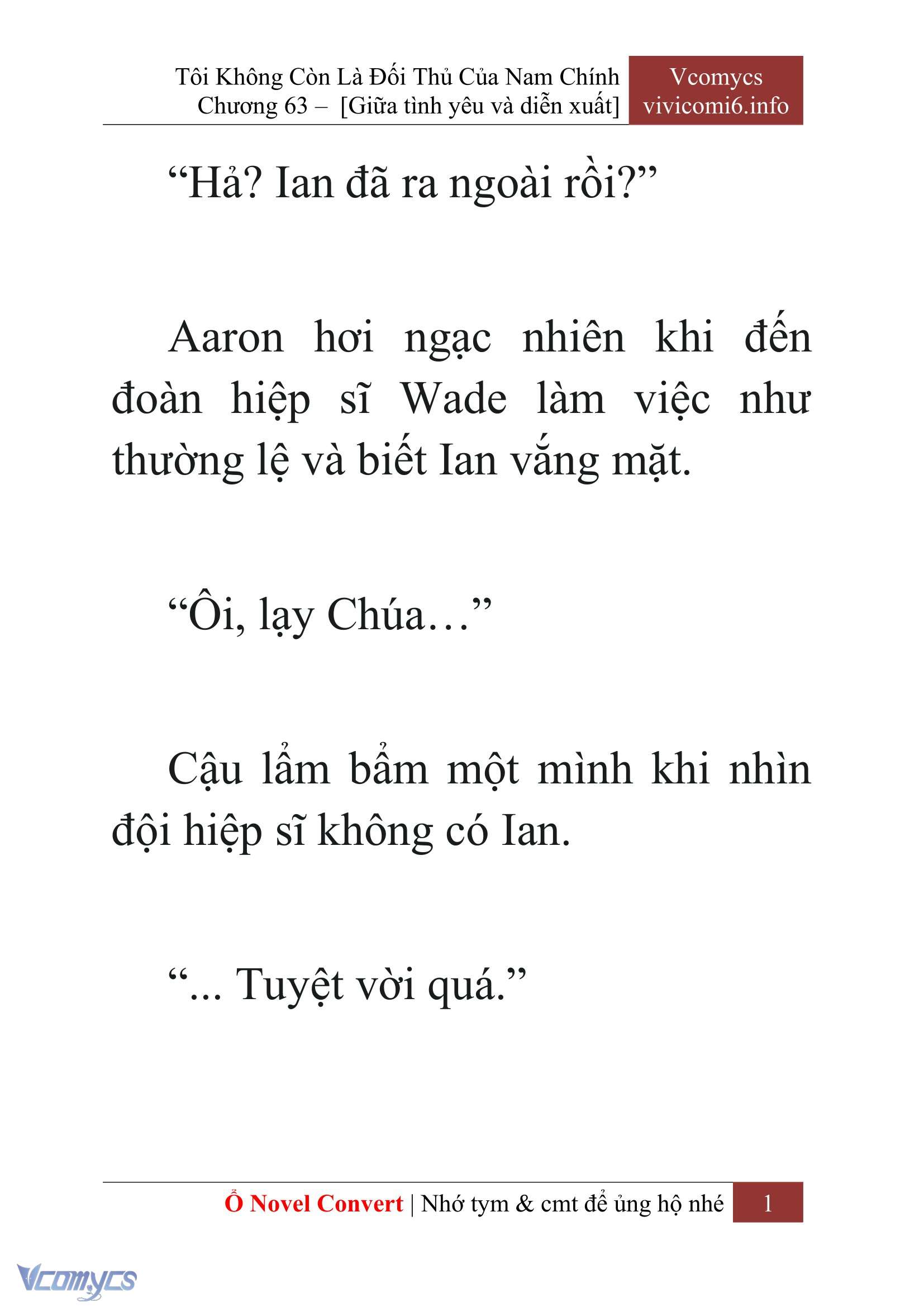 [Novel] Tôi Không Còn Là Đối Thủ Của Nam Chính Chap 63 - Trang 2